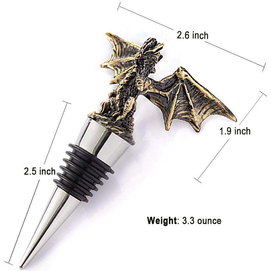 Tapón Decorativo de Dragón Cacukap - Diseño Gótico para Vino