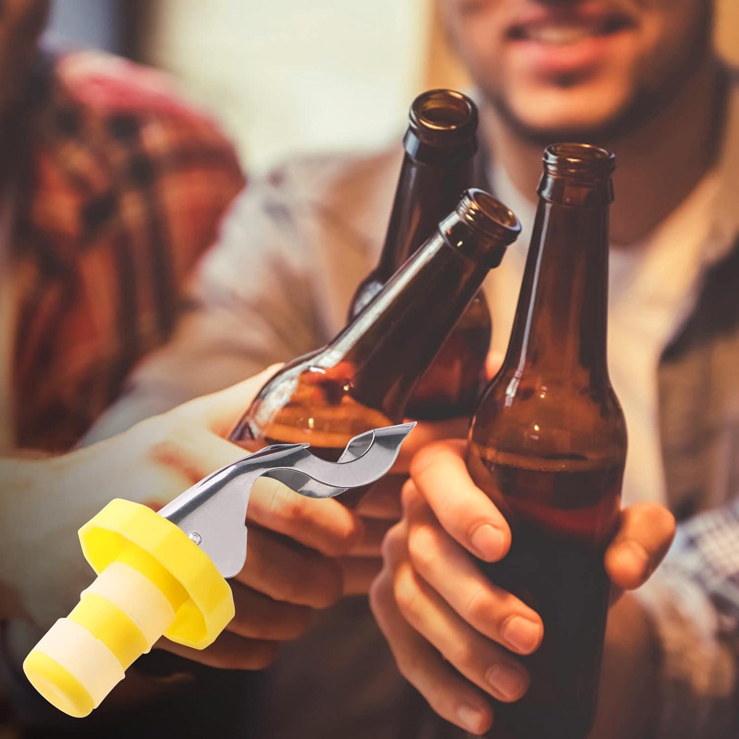 6 Tapones de Vino Reutilizables KINMINGZHU Silicona y Acero