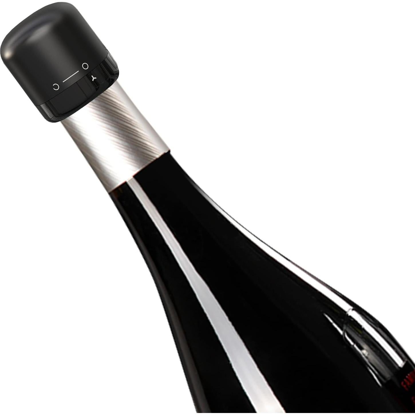 Tapones de Vino Jaokiy 2 Pack Silicona Reutilizables a Prueba de Fugas