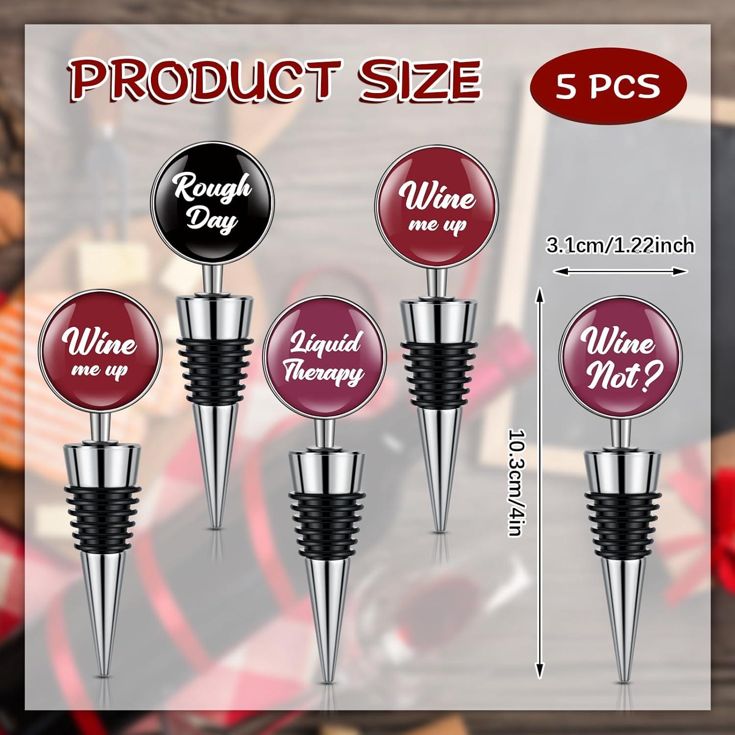 Conjunto de 5 Tapones de Vino Divertidos Therwen - Accesorios