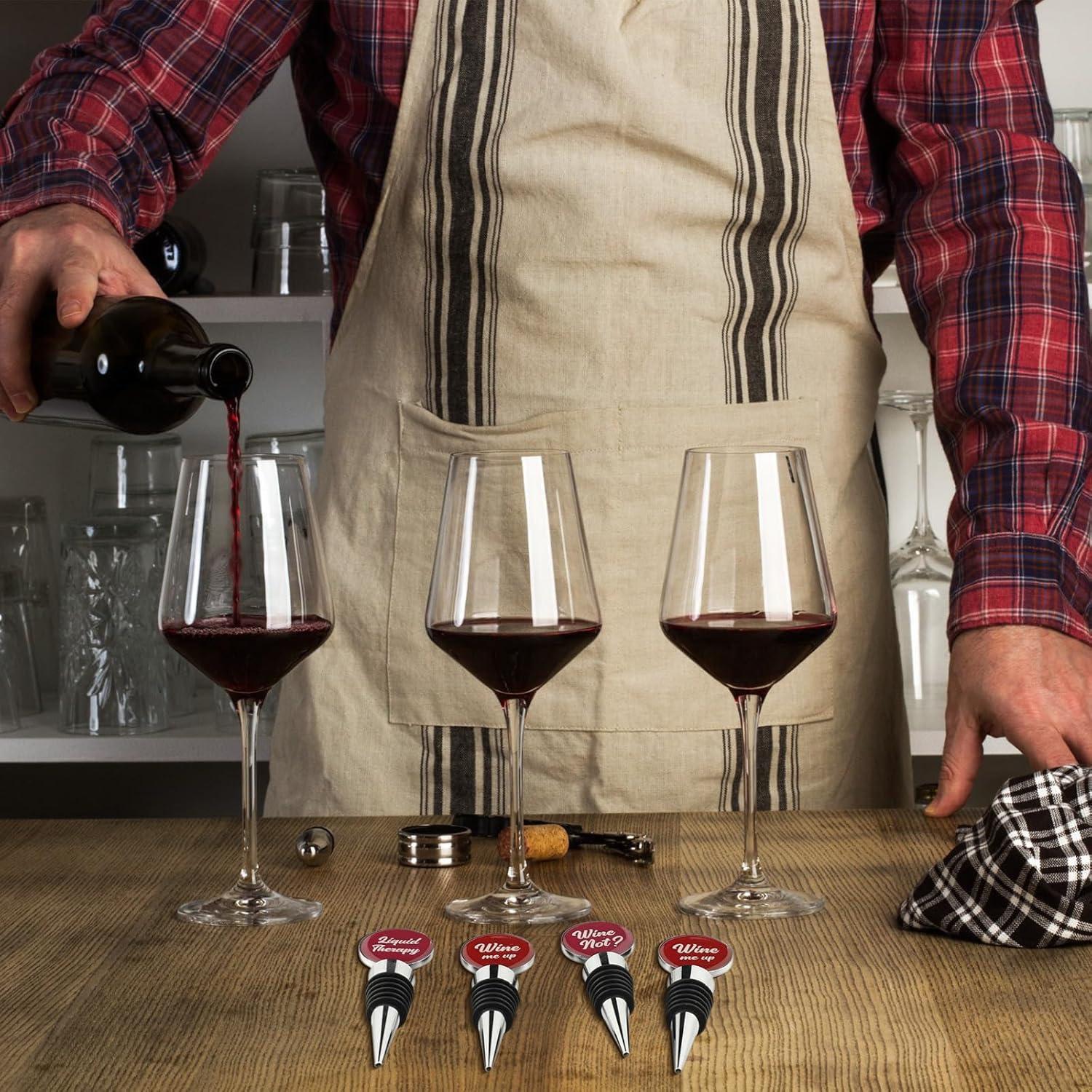 Conjunto de 5 Tapones de Vino Divertidos Therwen - Accesorios