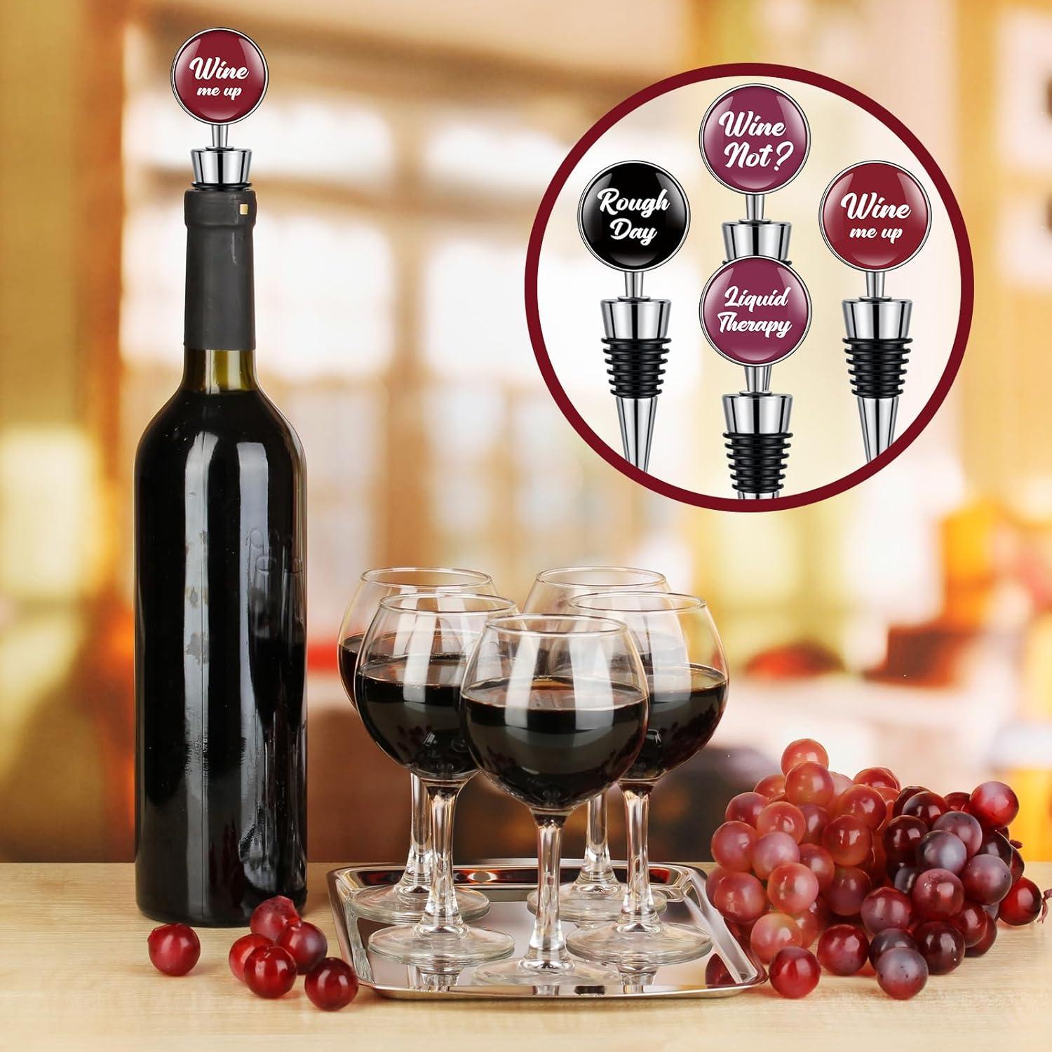 Conjunto de 5 Tapones de Vino Divertidos Therwen - Accesorios