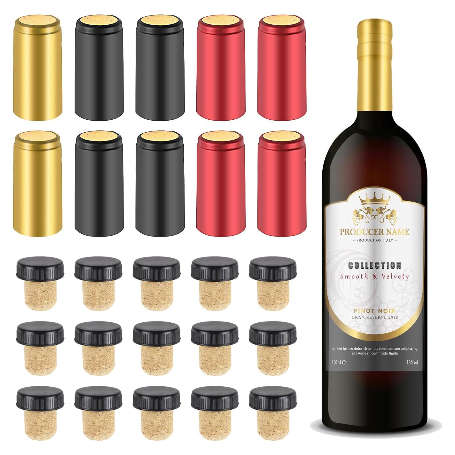 Sellador de Vino Svalor - Kit 60 Piezas con Tapones y Cápsulas