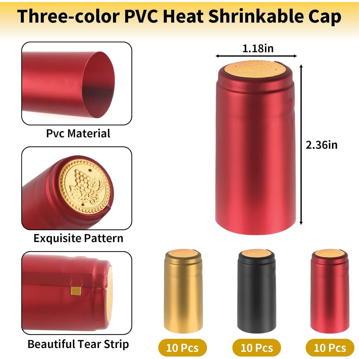 Sellador de Vino Svalor - Kit 60 Piezas con Tapones y Cápsulas