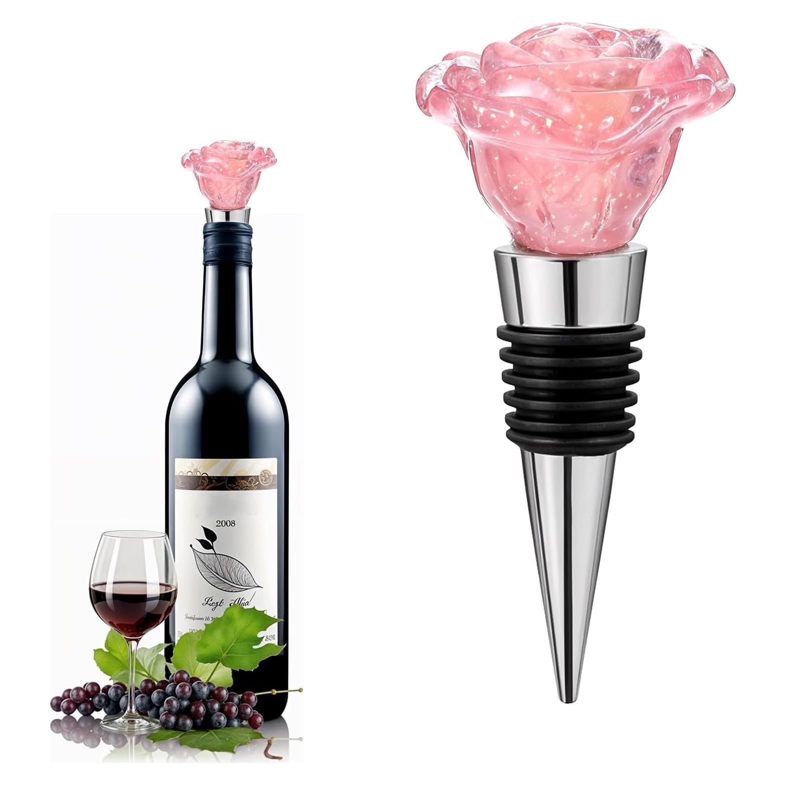 Tapón de Vino Rosa Reutilizable Xinjoduz - 9.2 cm