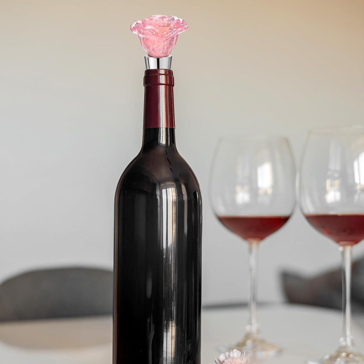 Tapón de Vino Rosa Reutilizable Xinjoduz - 9.2 cm