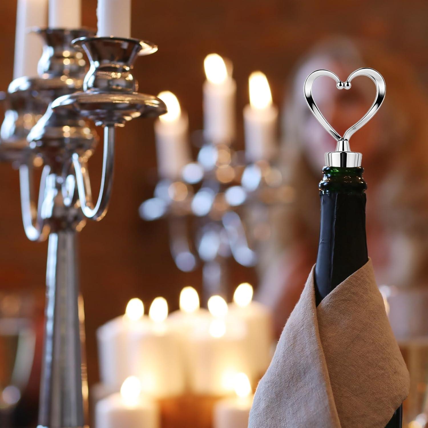 6 Tapones de Botella de Vino Reutilizables Corazón Hariendny