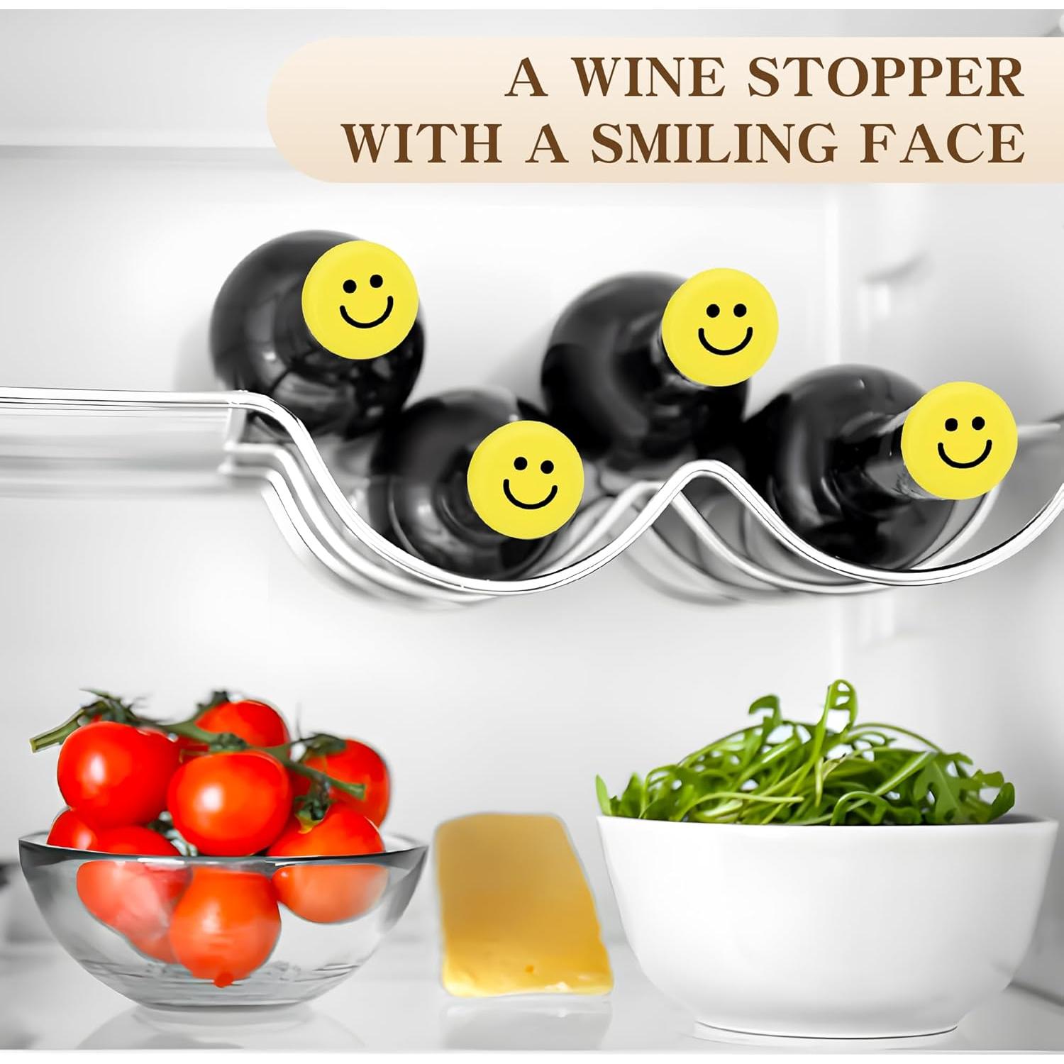 Tapones de Vino de Silicona Genérico Amarillo - 3 Piezas