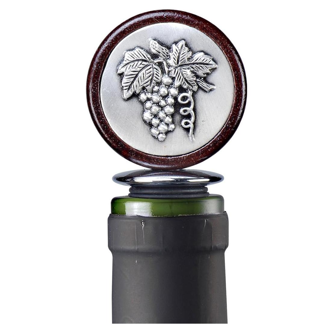 Tapón de Medallón de Peltre Prodyne - Uvas - 14.19 cm