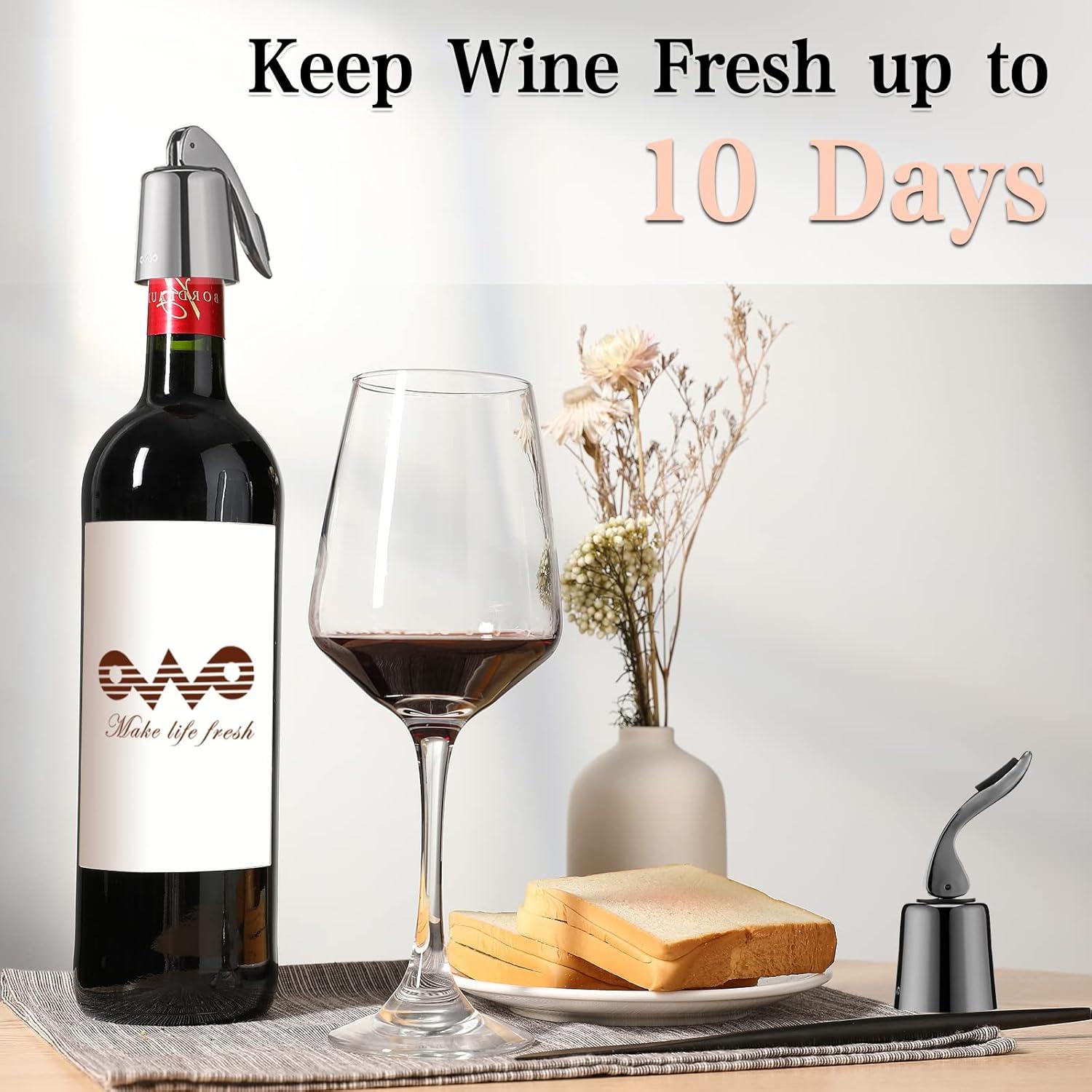 Tapón de Botella de Vino OWO de Acero Inoxidable 1 Unidad