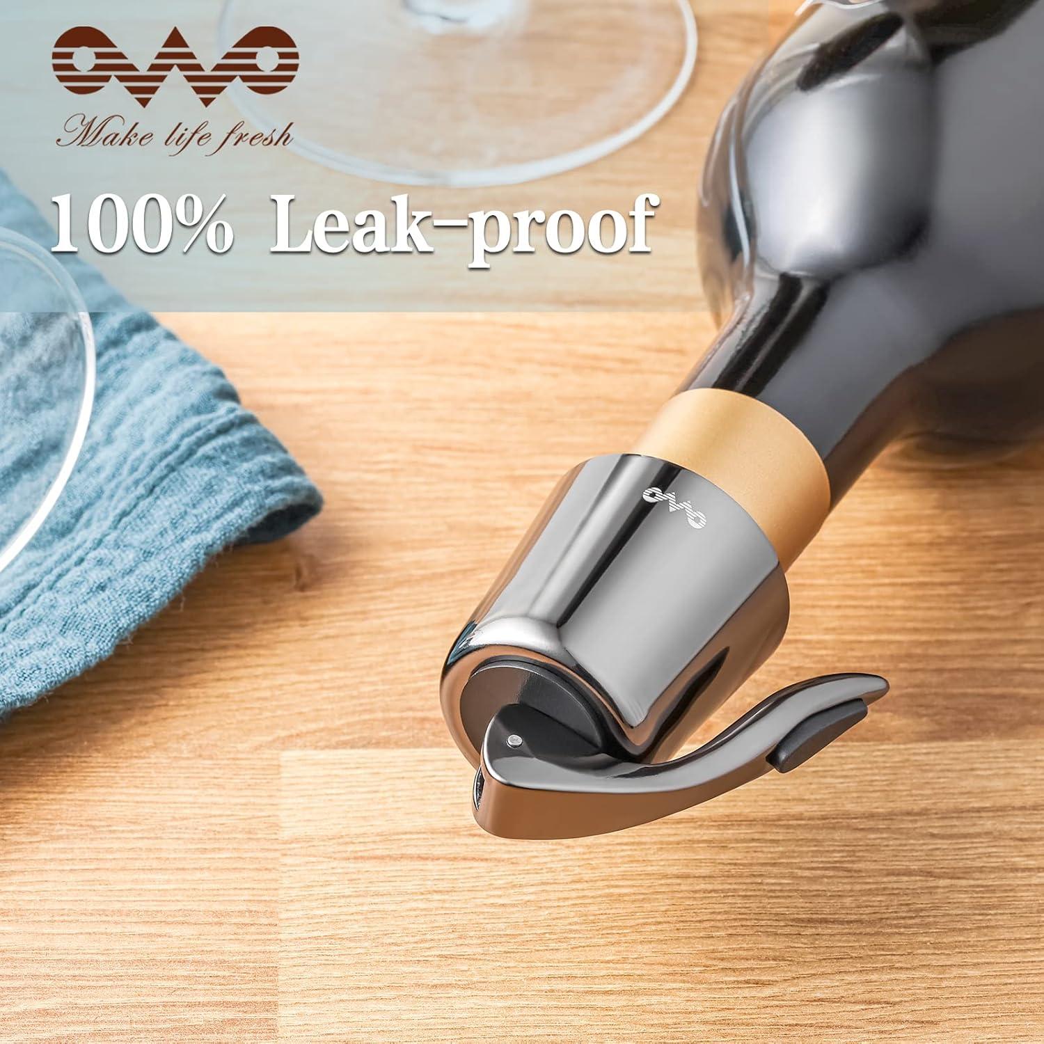 Tapón de Botella de Vino OWO de Acero Inoxidable 1 Unidad