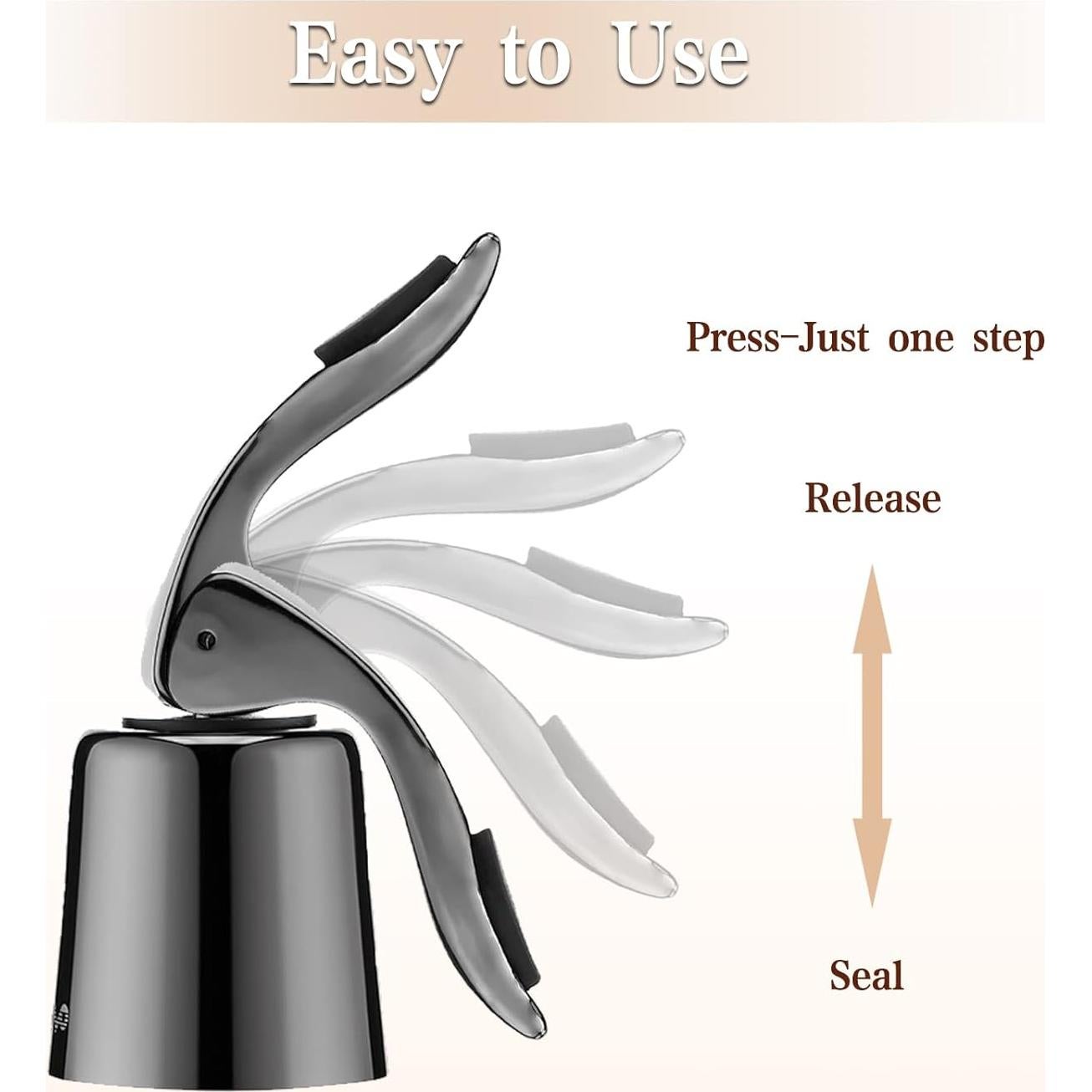 Tapón de Botella de Vino OWO de Acero Inoxidable 1 Unidad