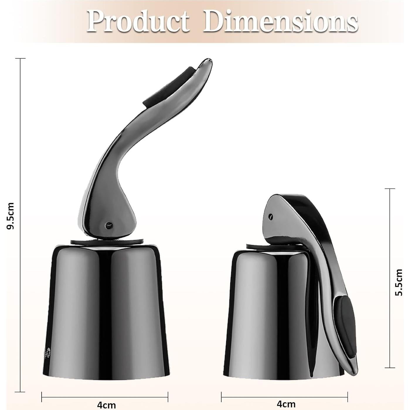 Tapón de Botella de Vino OWO de Acero Inoxidable 1 Unidad