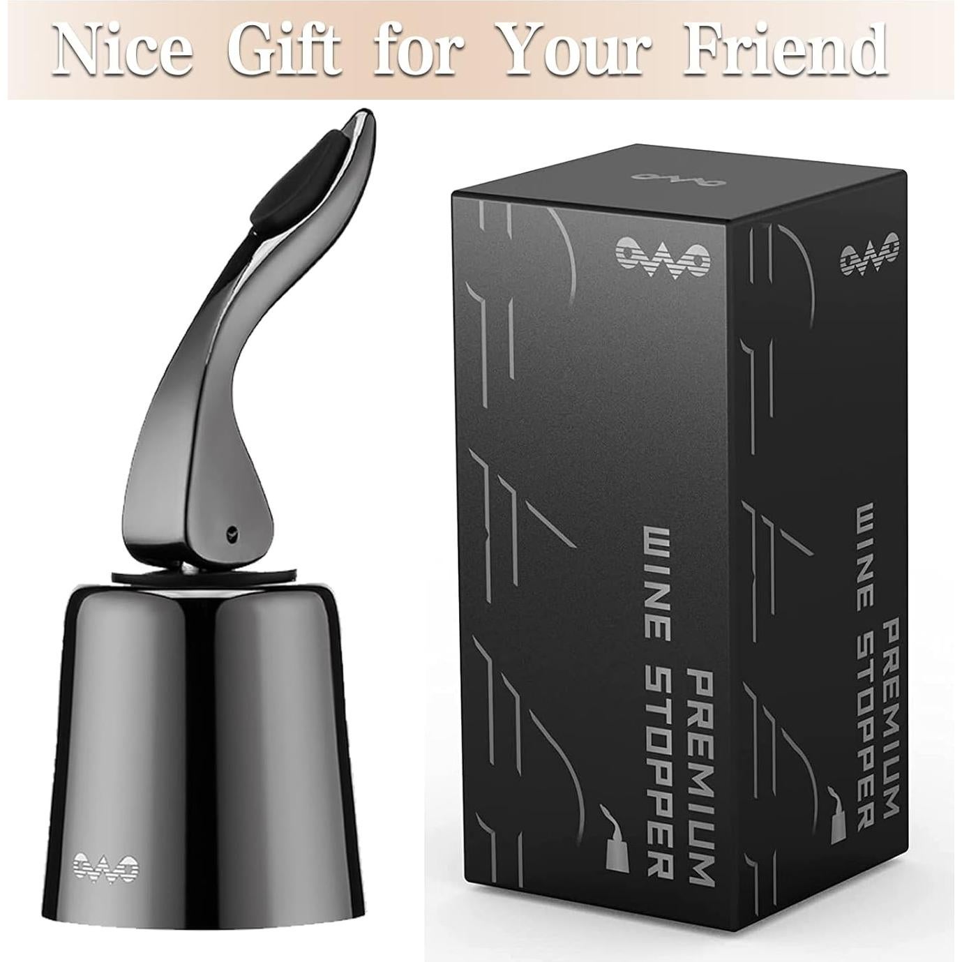 Tapón de Botella de Vino OWO de Acero Inoxidable 1 Unidad