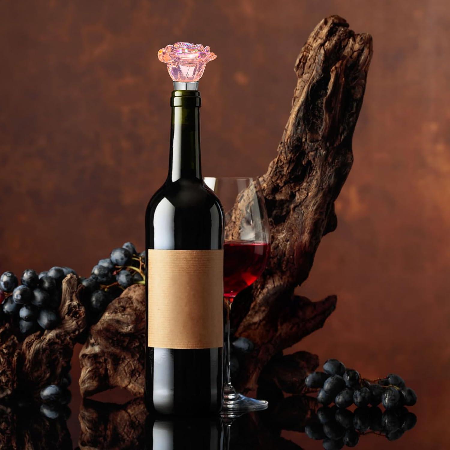 2 Tapones de Vino Decorativos Rosa QfwdfcTrenz 4.5cm x 9cm