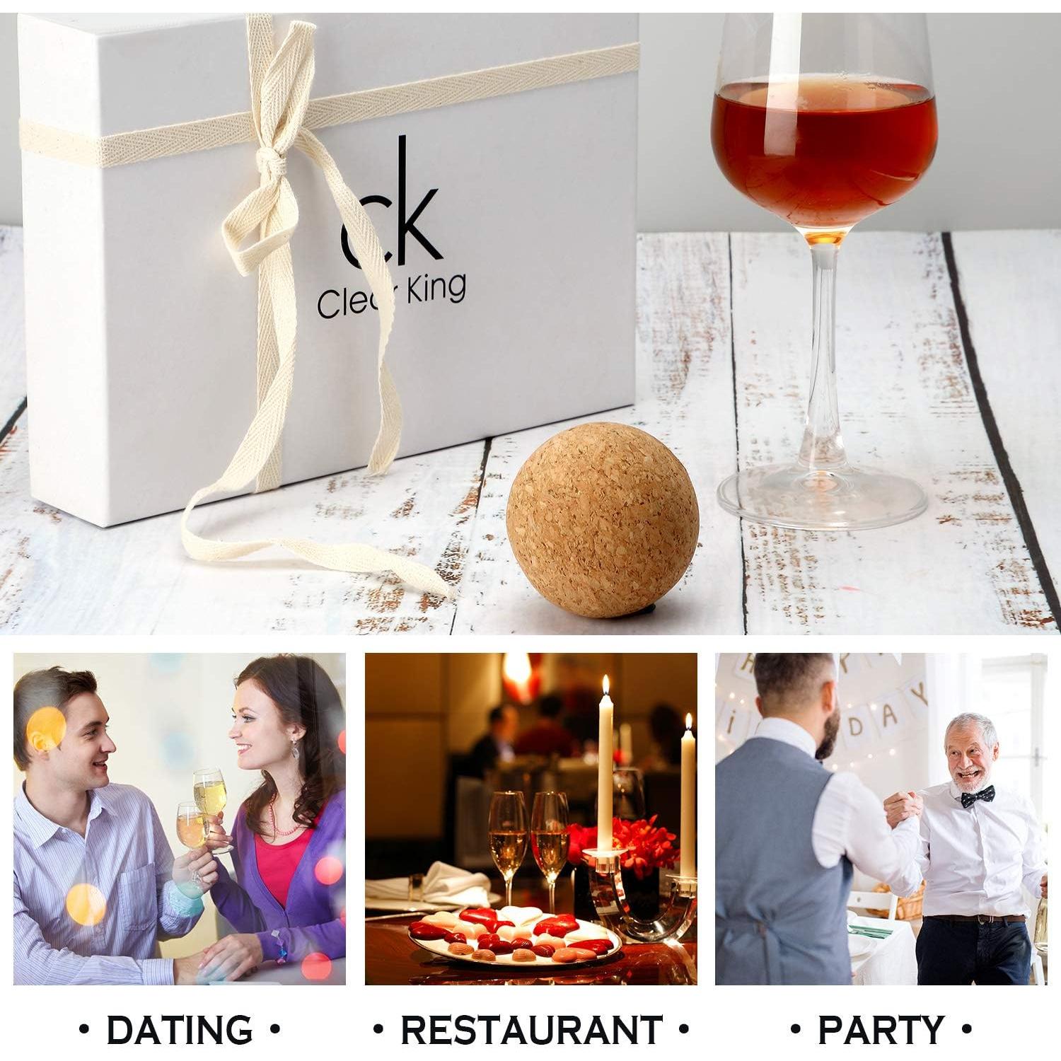 Tapones de Corcho de Madera Shappy para Vino - 2 Piezas 6.1 cm