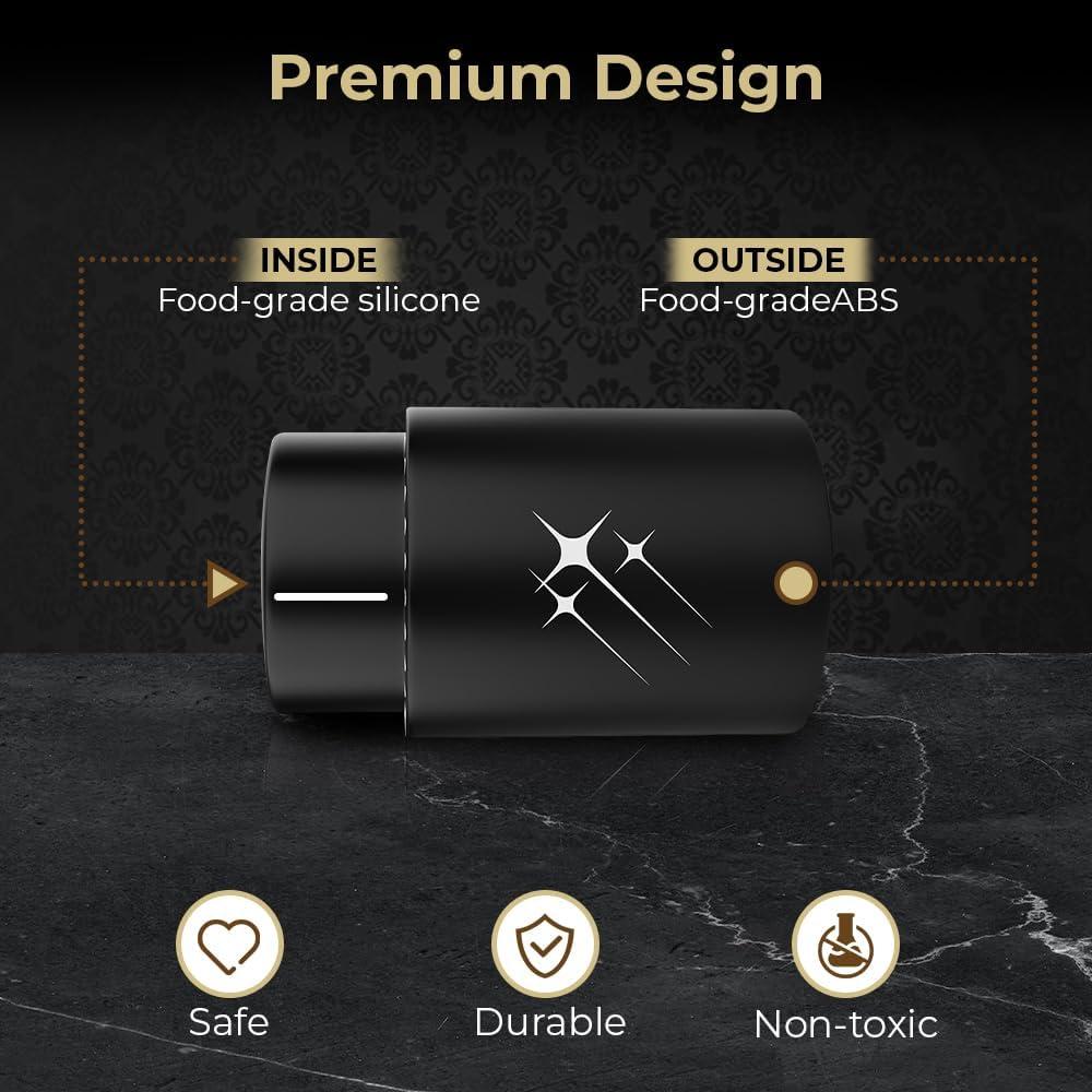 Juego de 2 Tapones de Vino al Vacío LUX - Sello a Prueba de Fugas