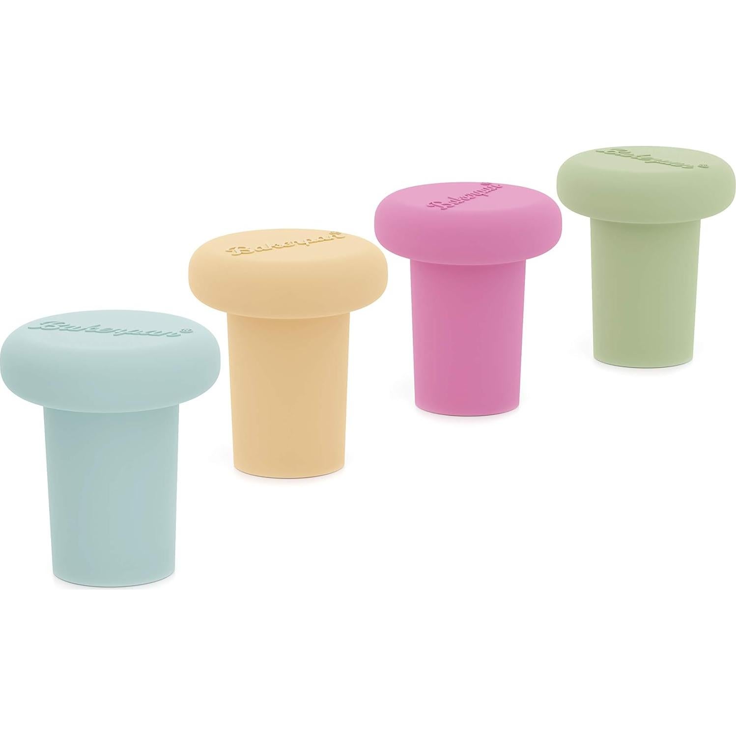 Set de 4 Tapones de Silicona Bakerpan para Botellas de Vino