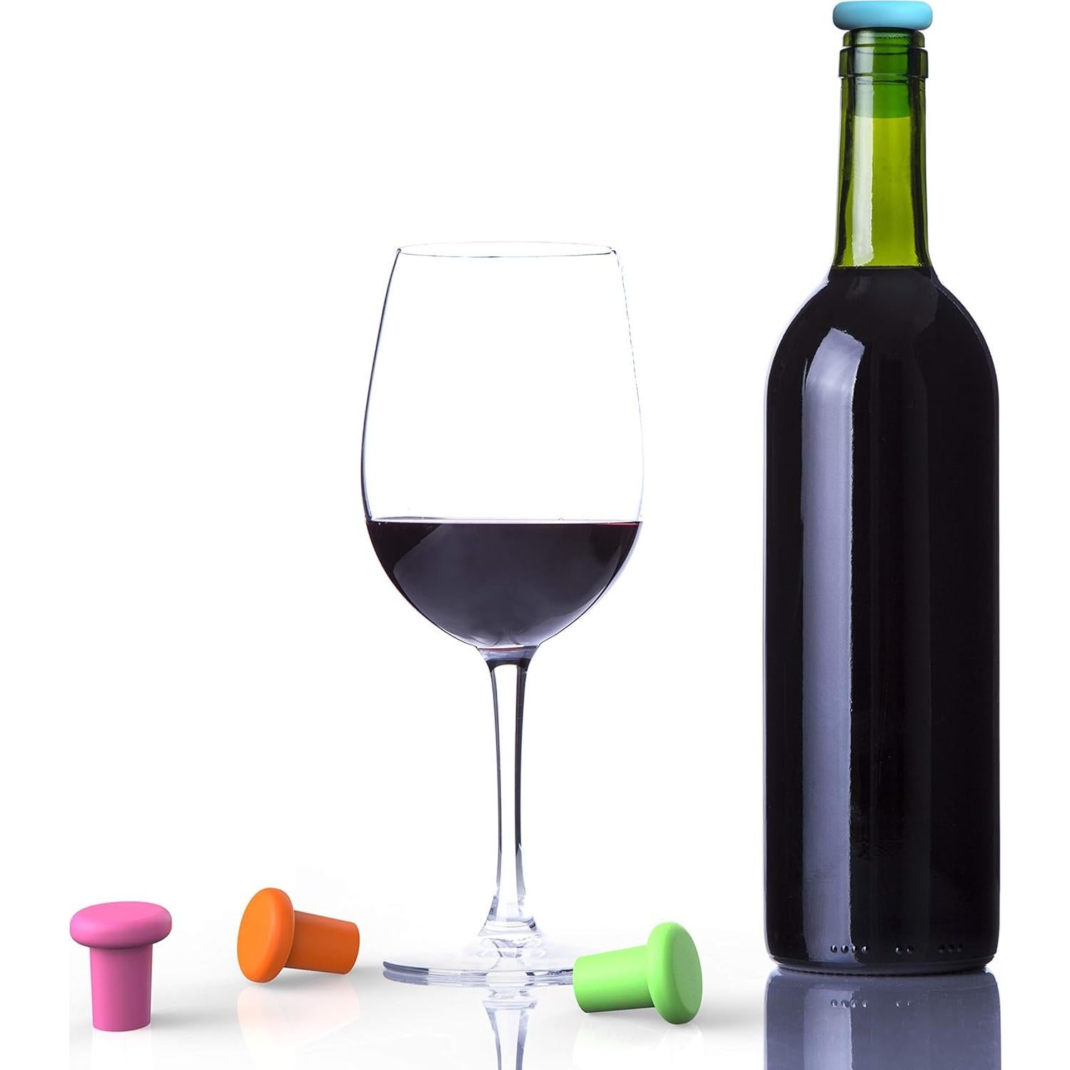 Set de 4 Tapones de Silicona Bakerpan para Botellas de Vino