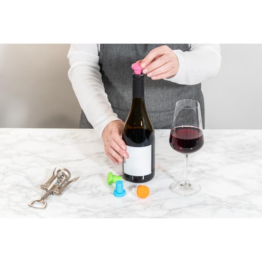Set de 4 Tapones de Silicona Bakerpan para Botellas de Vino