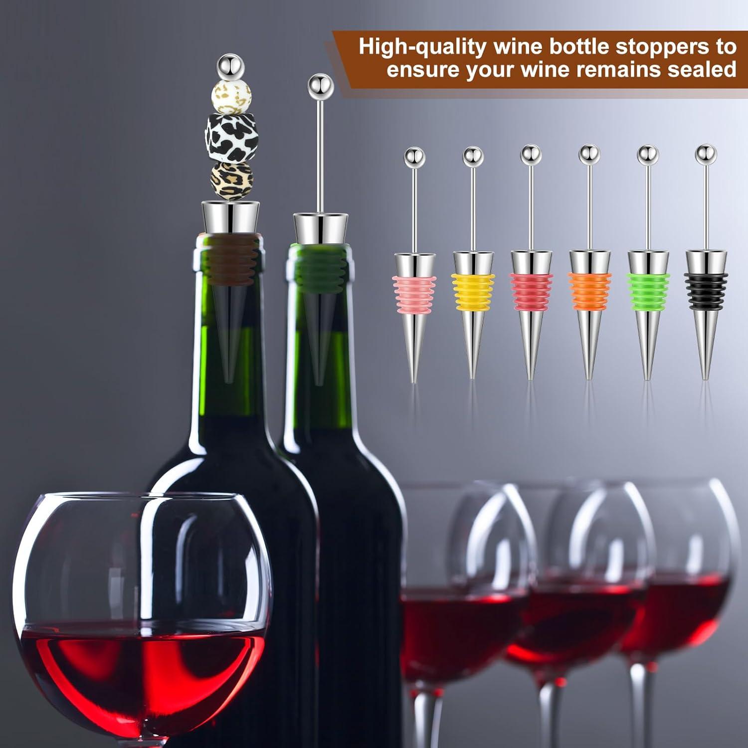 Tapones de Vino Reutilizables Tandefio - 12 Pcs Colores Brillantes