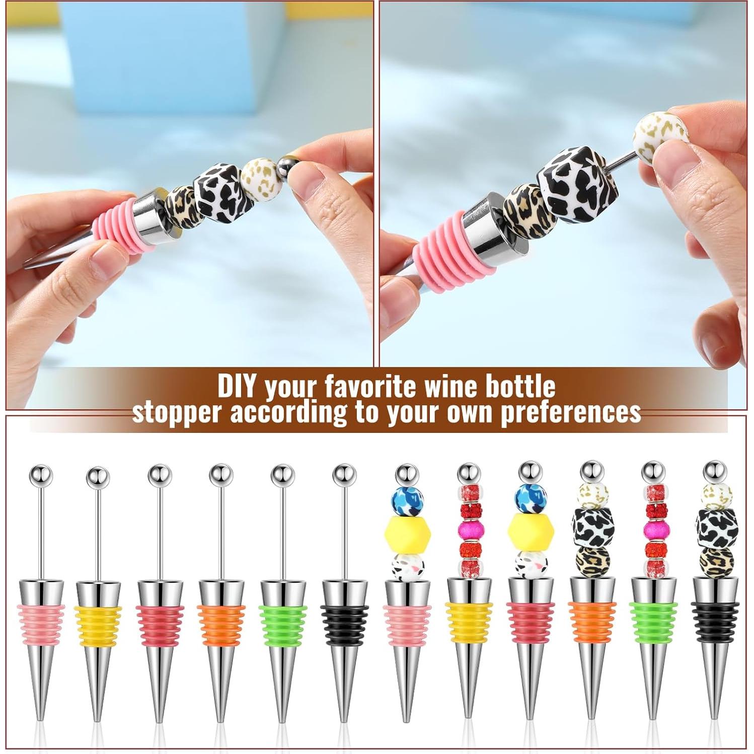 Tapones de Vino Reutilizables Tandefio - 12 Pcs Colores Brillantes