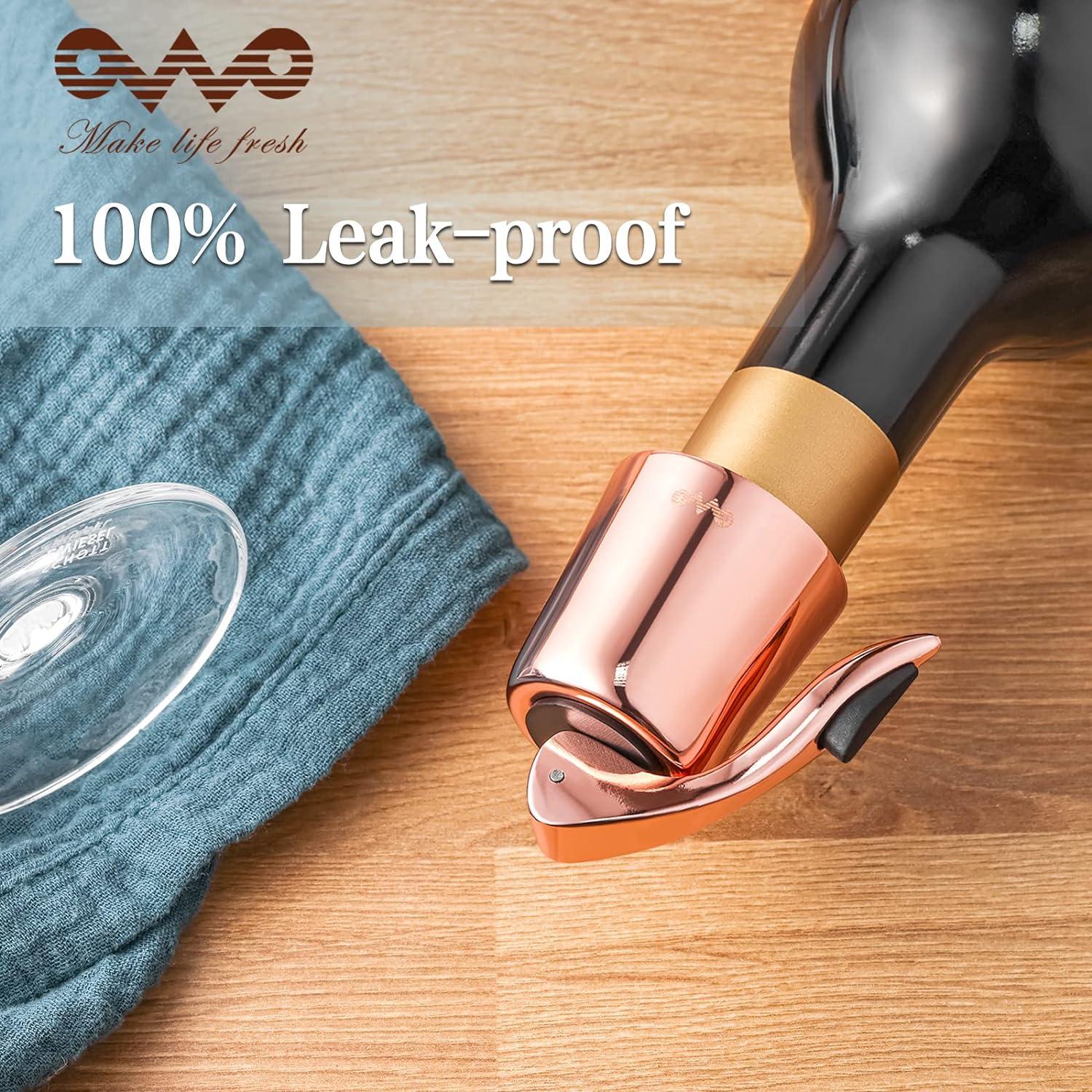 Tapón de Botella de Vino OWO de Acero Inoxidable Rosa