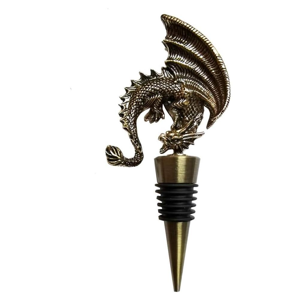 Tapon de Vino Dragón Lockban Diseño Gótico Aleación Zinc
