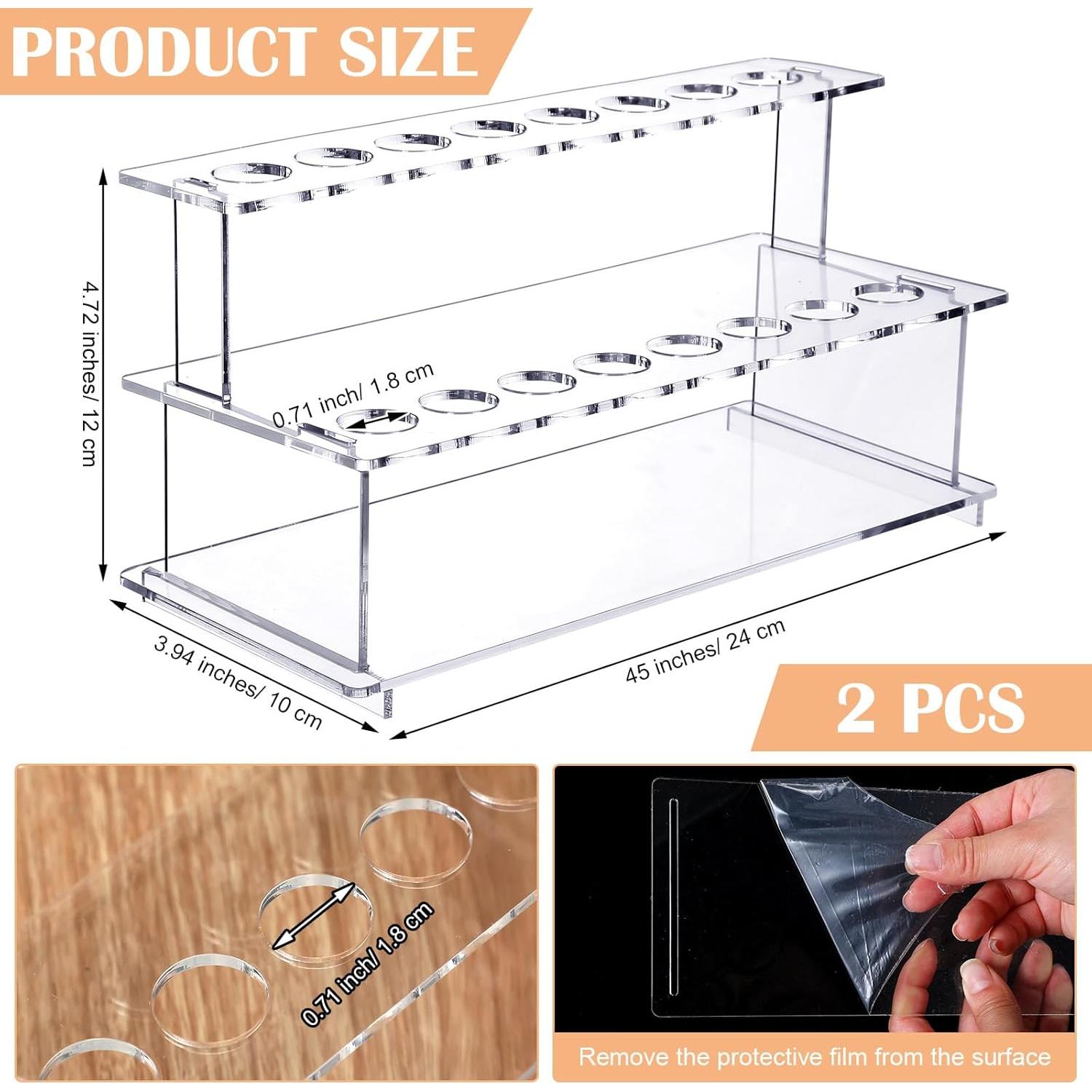 20 Tapones de Vino Beadable Menkxi y Soporte Acrílico 2 Niveles