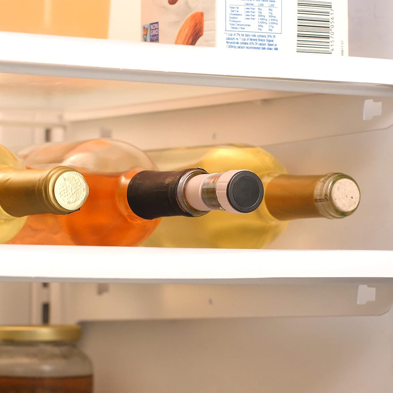 Tapones de Vino con Bomba de Vacío Cork Genius - 3 Piezas Oro Rosa