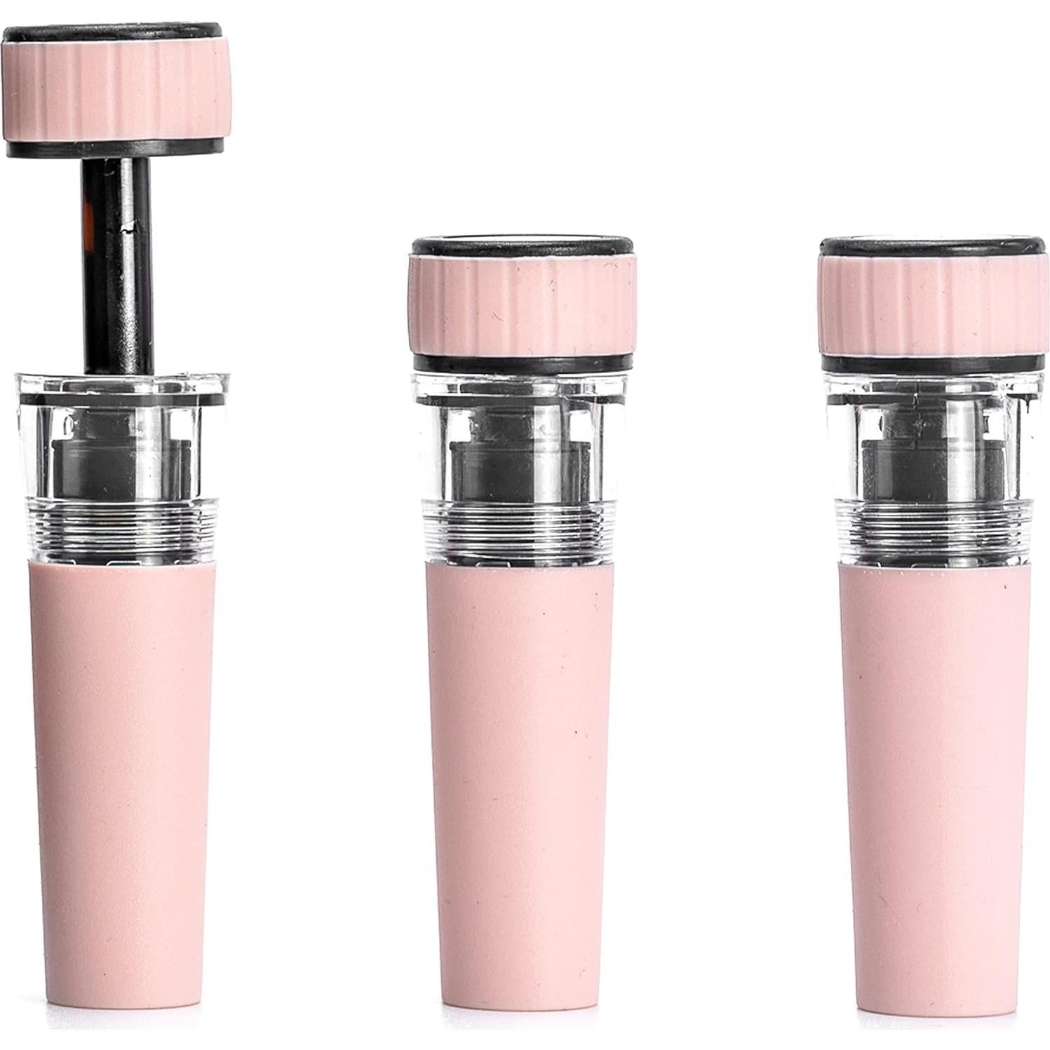 Tapones de Vino con Bomba de Vacío Cork Genius - 3 Piezas Oro Rosa