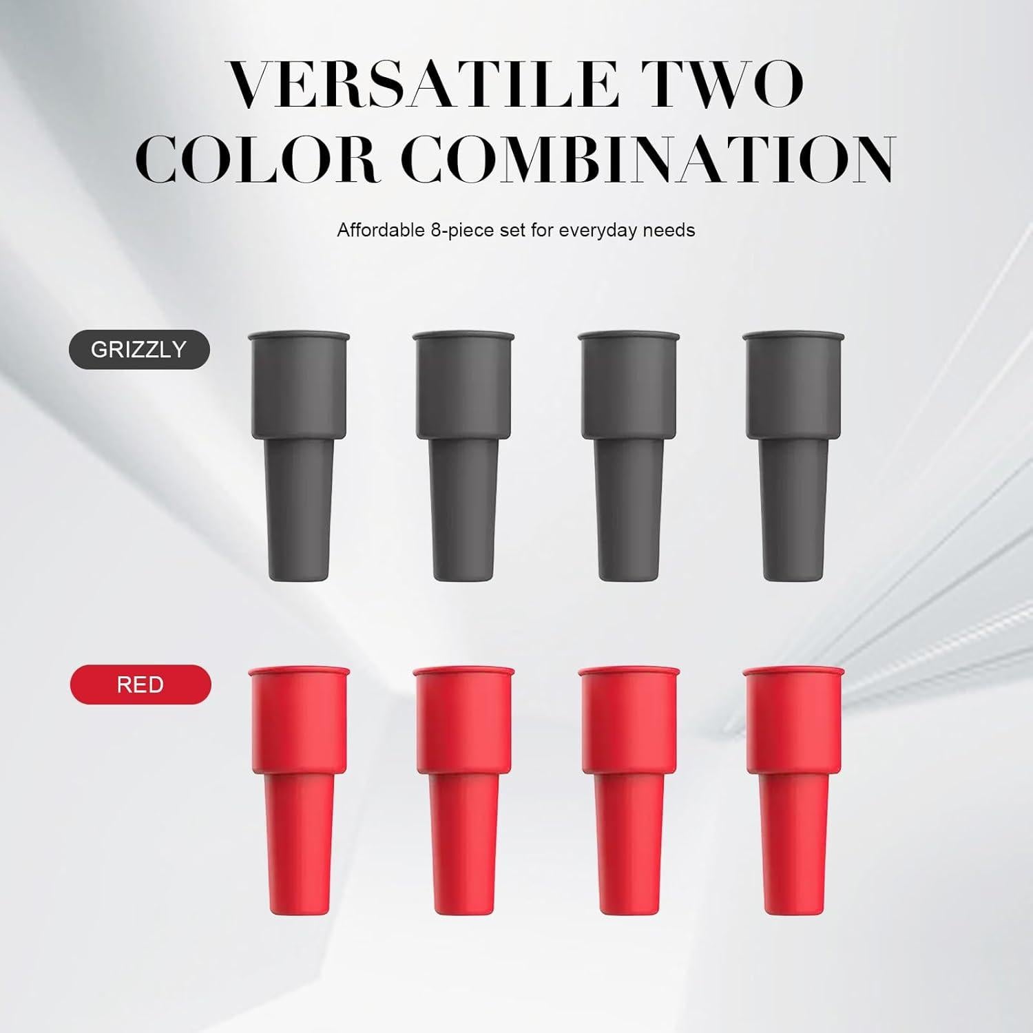 8 Tapones de Silicona Reutilizables para Botellas de Vino - Genérico