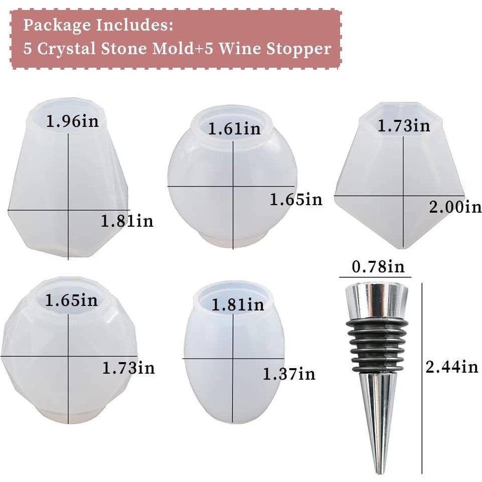 Juego de Moldes de Silicona para Tapones de Vino Wehous