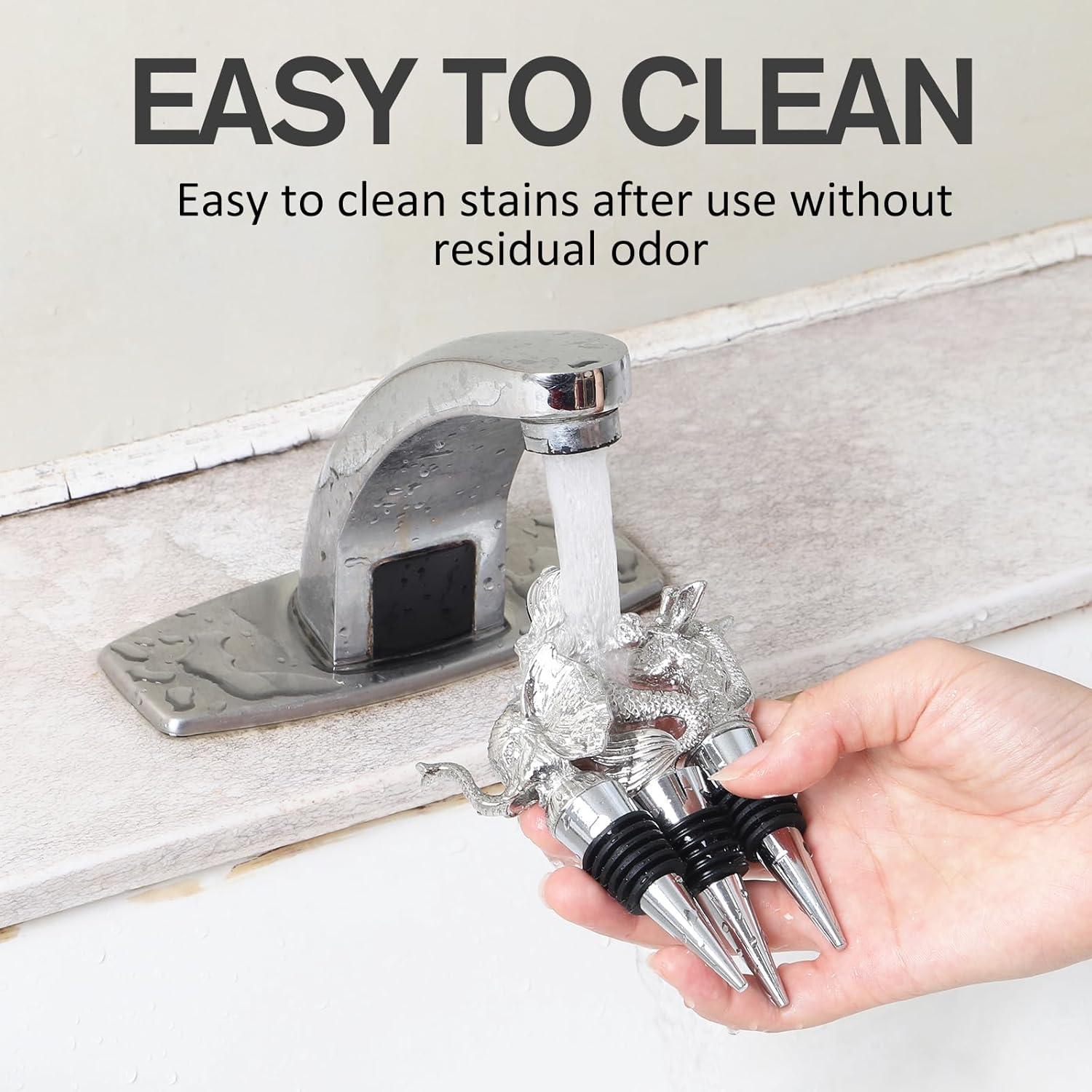 Tapones de Vino Herseme Elefante Plateado - 4 Piezas