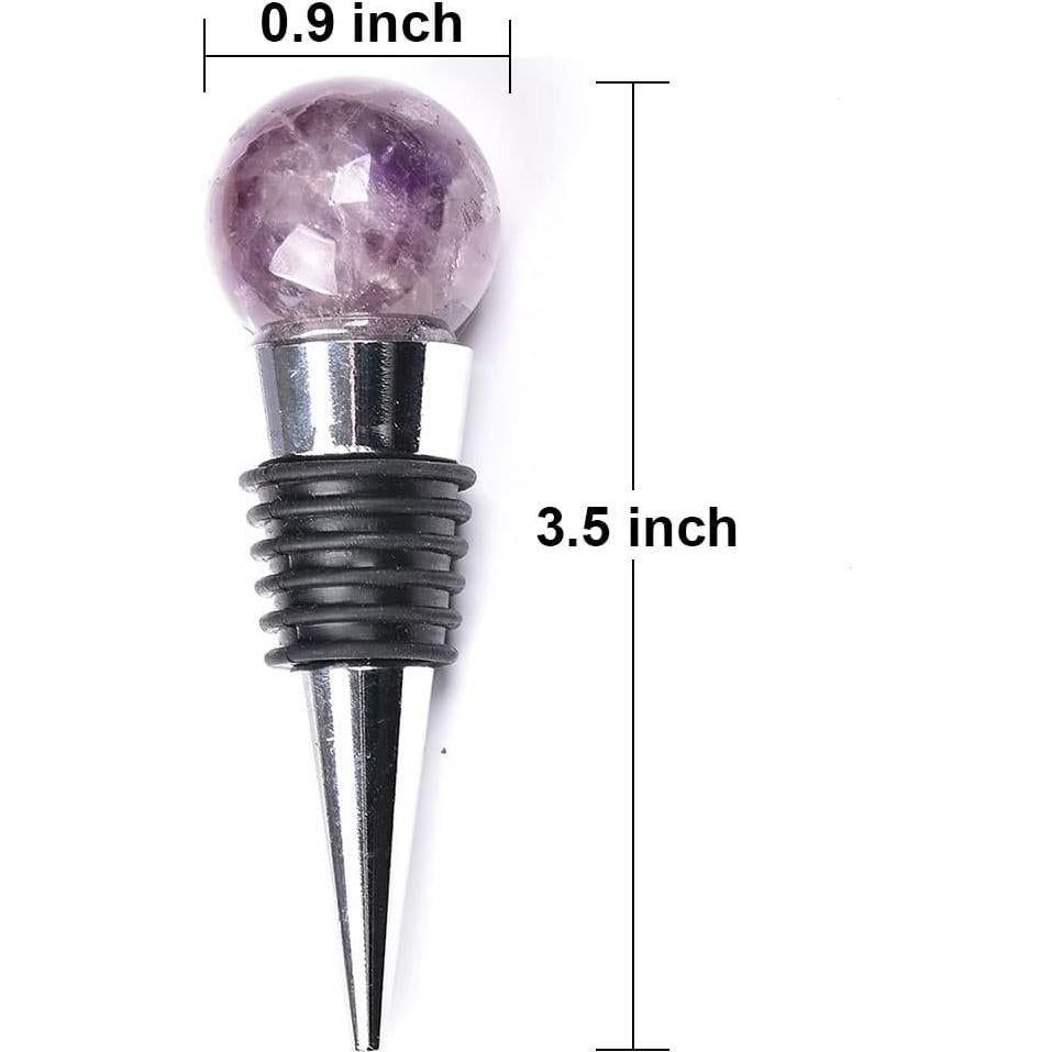 Tapón de Vino de Cristal Amatista JIC Gem - 1 PC Decorativo