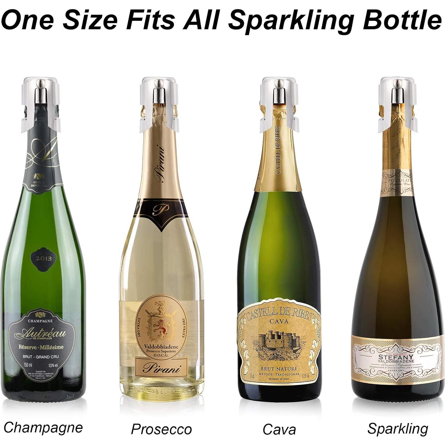 Tapones para Botellas de Champán OWO Acero Inoxidable 2 Pzs