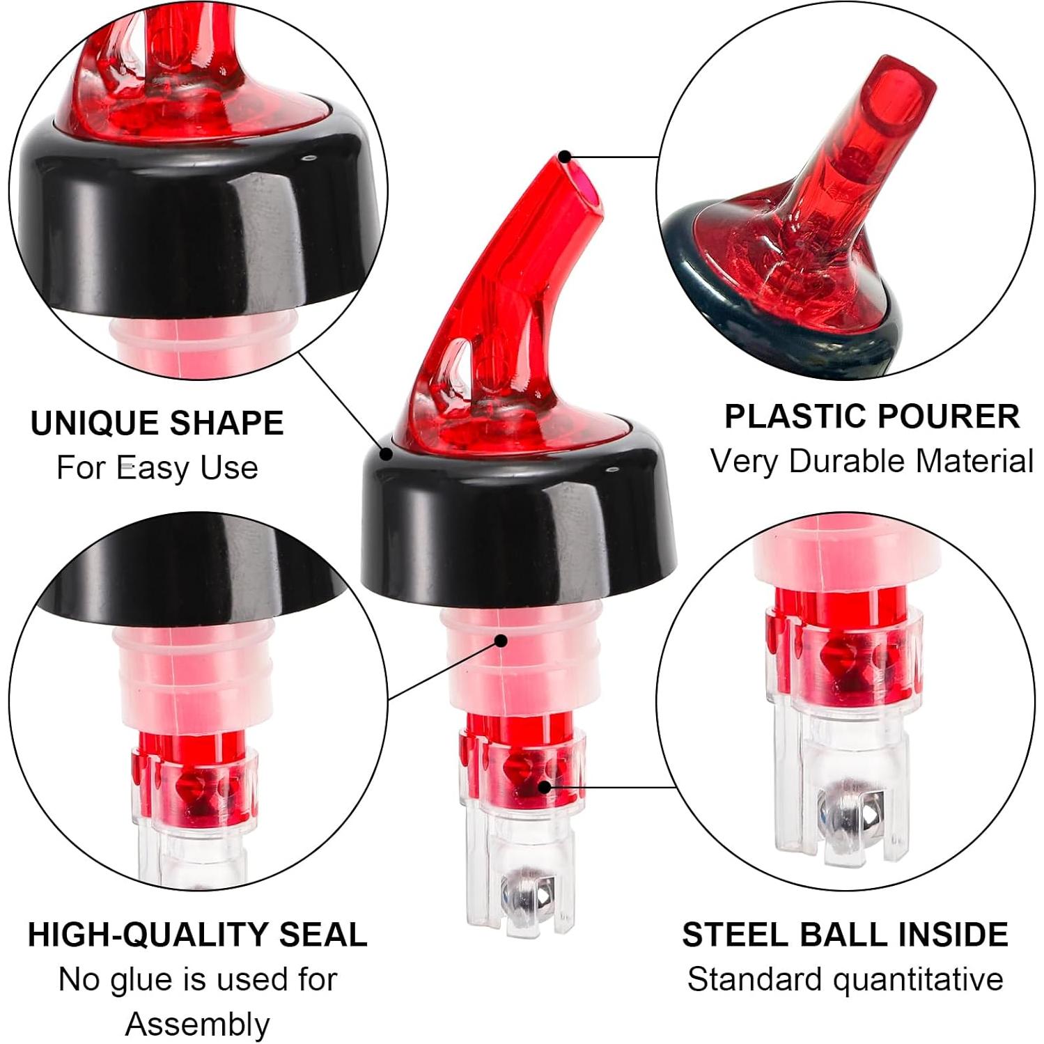 Vertedores Automáticos de Licor WUWEOT 12 Piezas 1.5 Oz