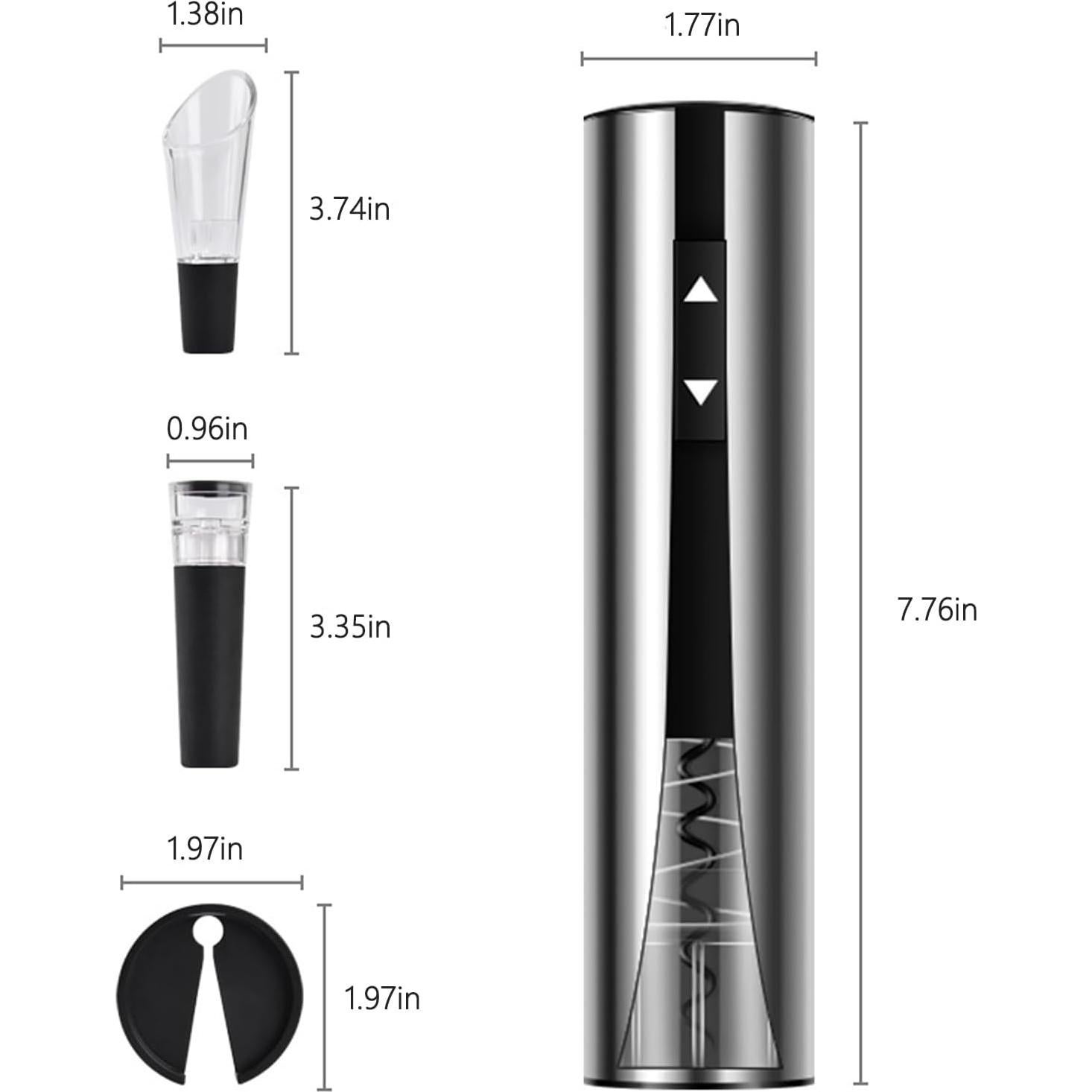Juego de Abridor de Vino Eléctrico JINGASA con Cortador y Tapones