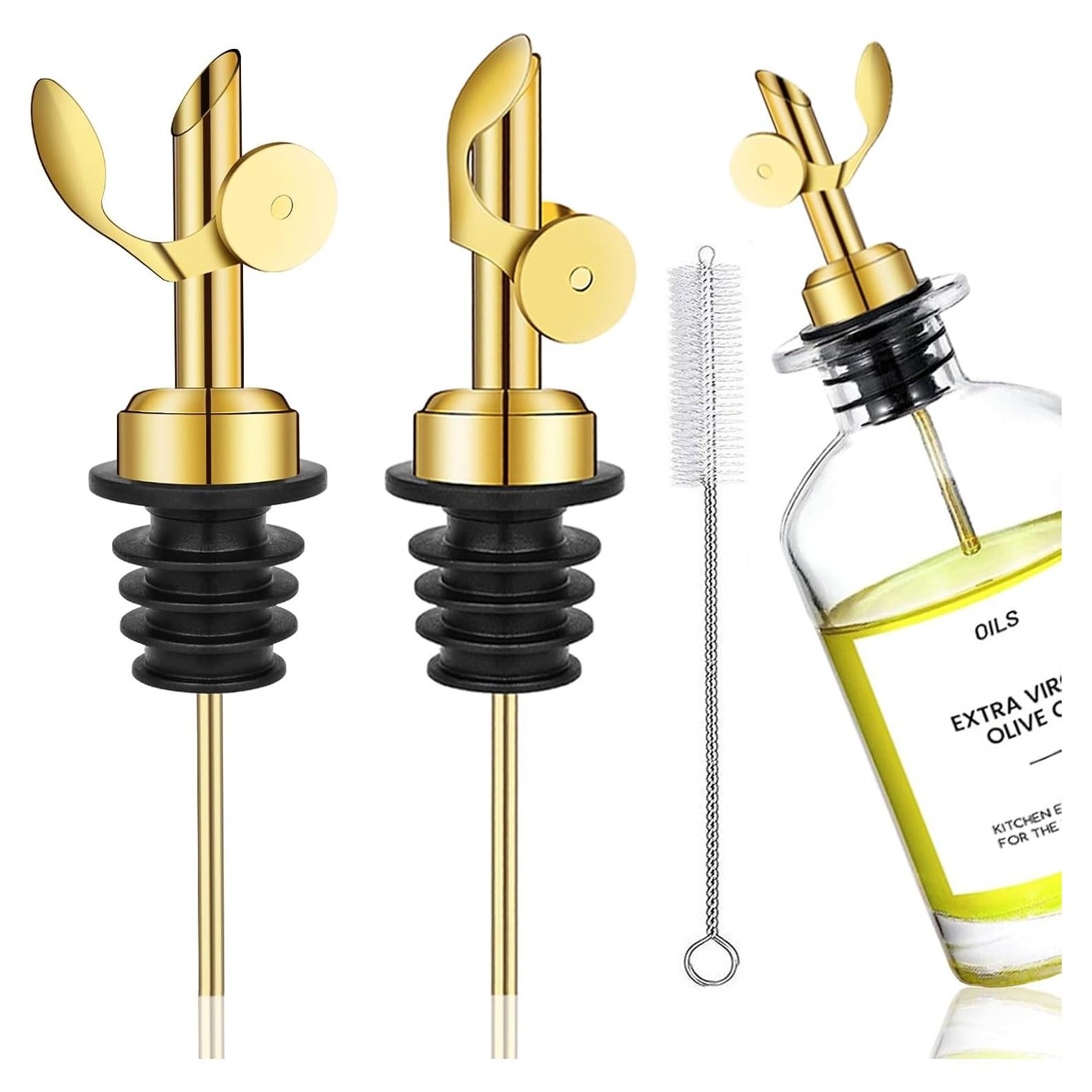 Vertedores de Botellas WAFJAMF 2 Pcs Acero Inoxidable Oro