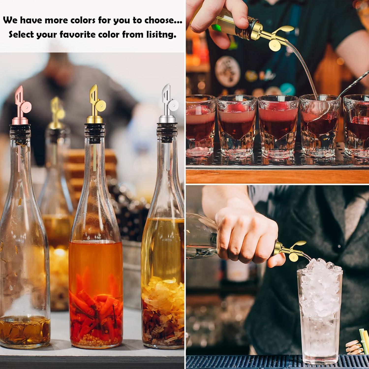 Vertedores de Botellas WAFJAMF 2 Pcs Acero Inoxidable Oro