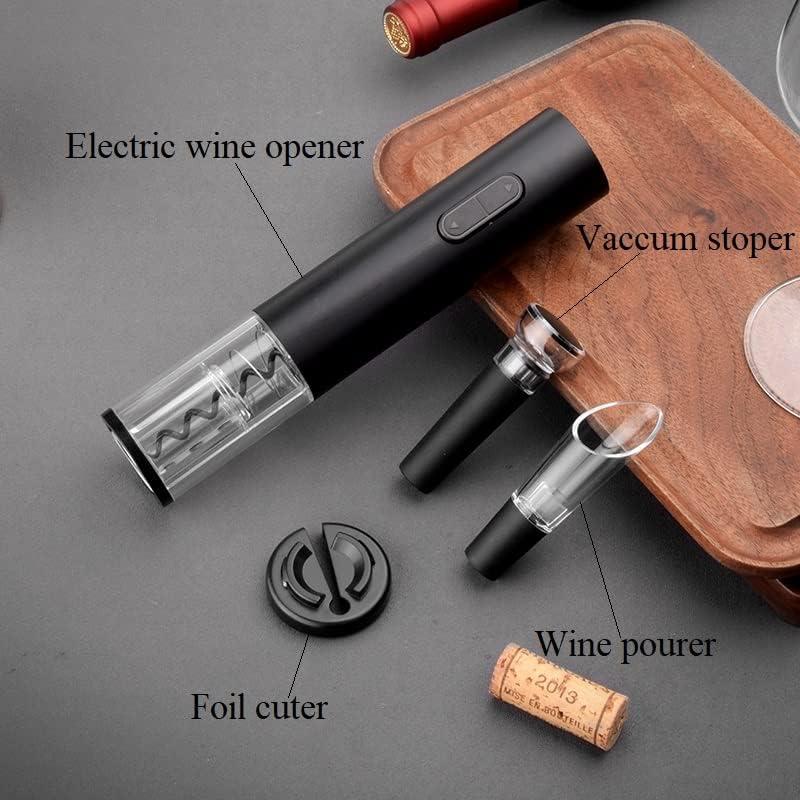 Abridor de Vino Eléctrico Genérico con Cortador y Tapón 4 en 1
