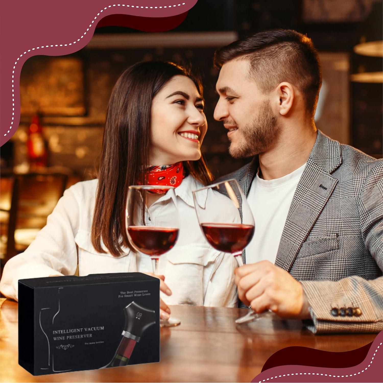 Tapón de Vino Inteligente Genérico con Bomba de Vacío - 2 Tapones