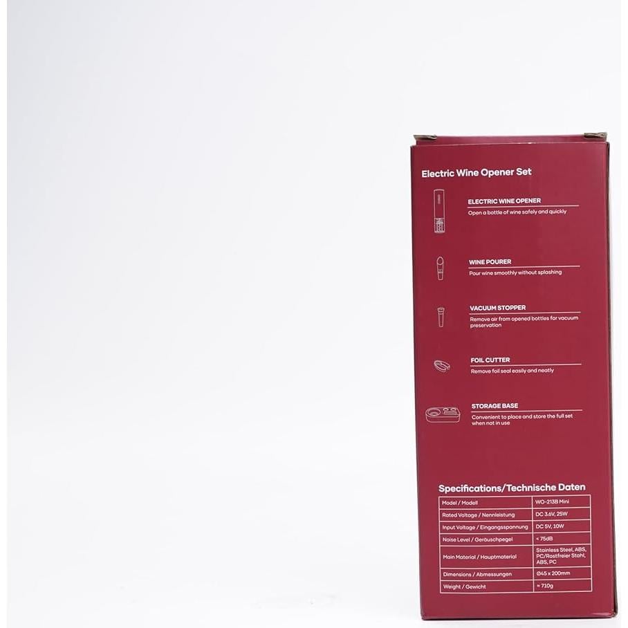 Abridor de Vino Eléctrico Crenova 6 en 1 Recargable