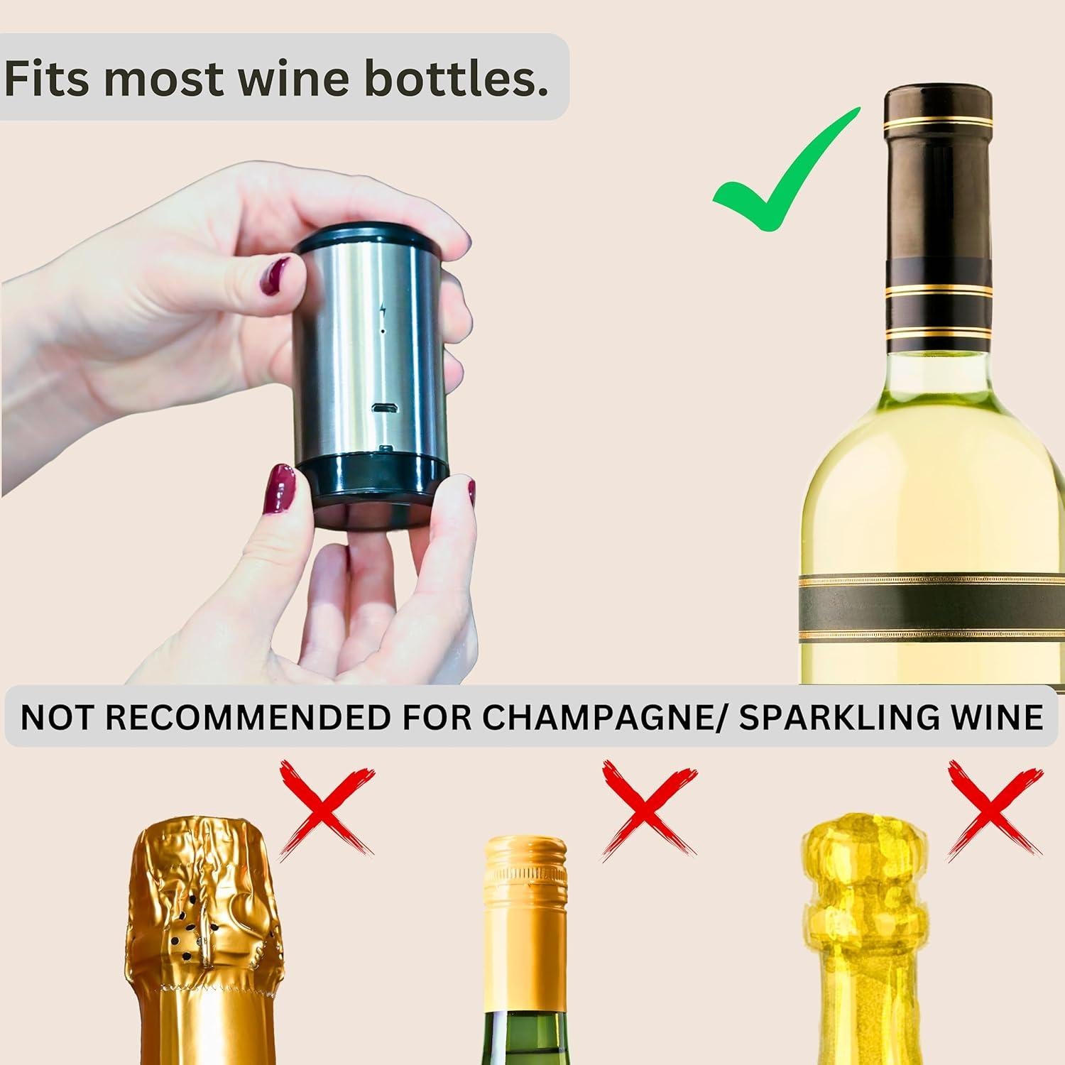 Conservador de Vino Eléctrico KUBEDIN - Sellador Automático USB-C