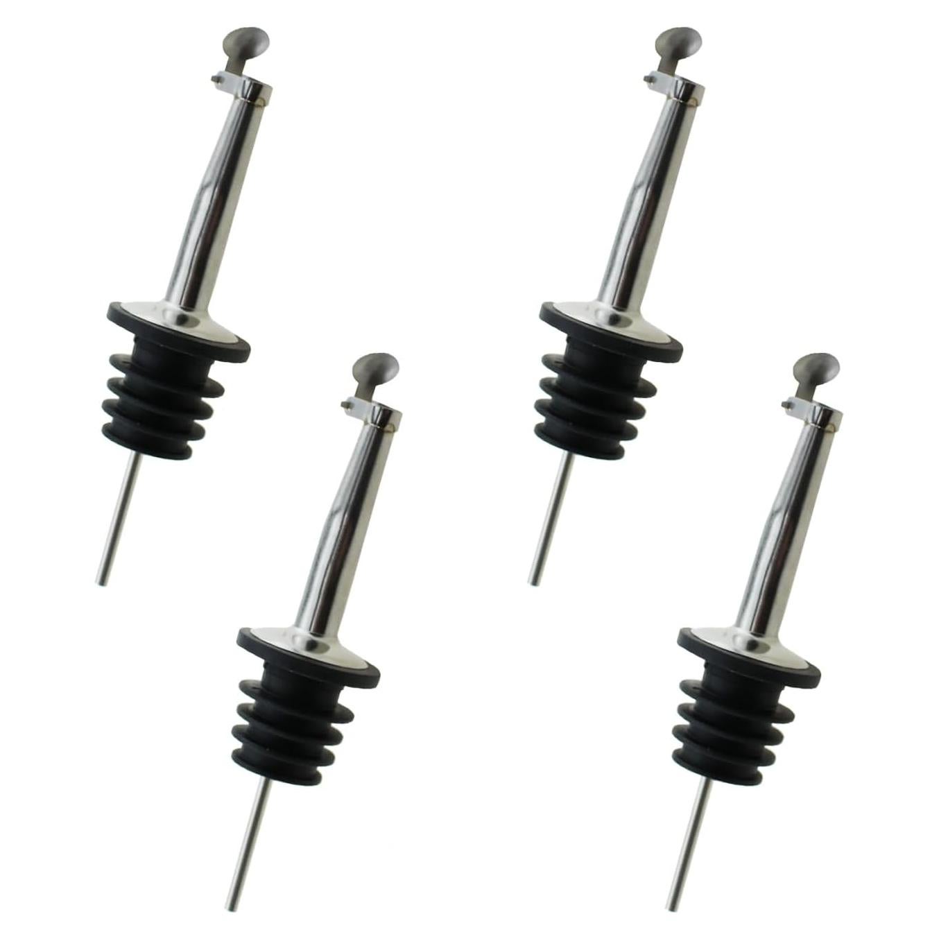 4 Tapones de Botella de Vino Automáticos SQXBK Acero Inoxidable 105mm