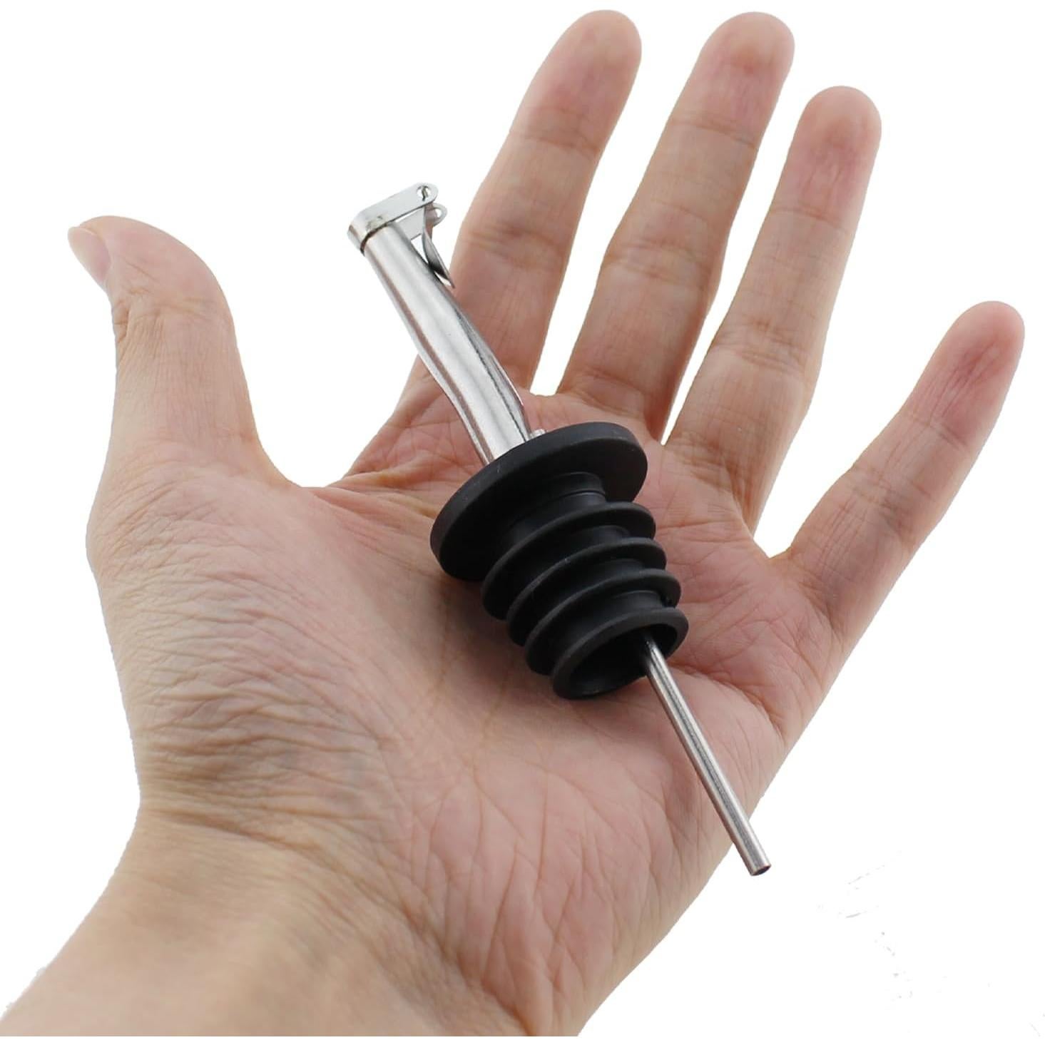 4 Tapones de Botella de Vino Automáticos SQXBK Acero Inoxidable 105mm