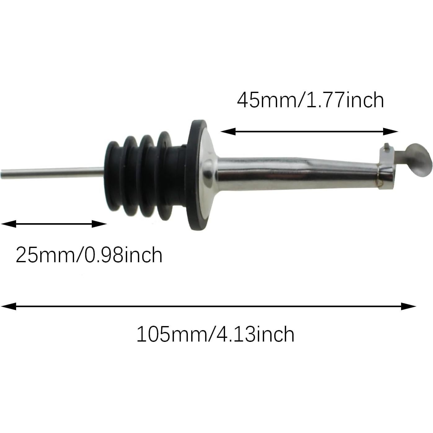 4 Tapones de Botella de Vino Automáticos SQXBK Acero Inoxidable 105mm