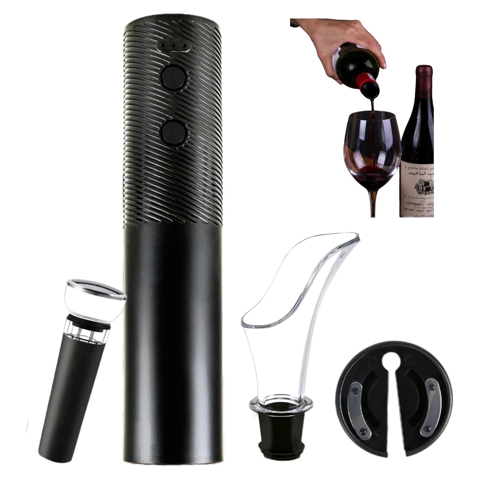 Juego de Abrebotellas de Vino Eléctrico Xqiang con Accesorios