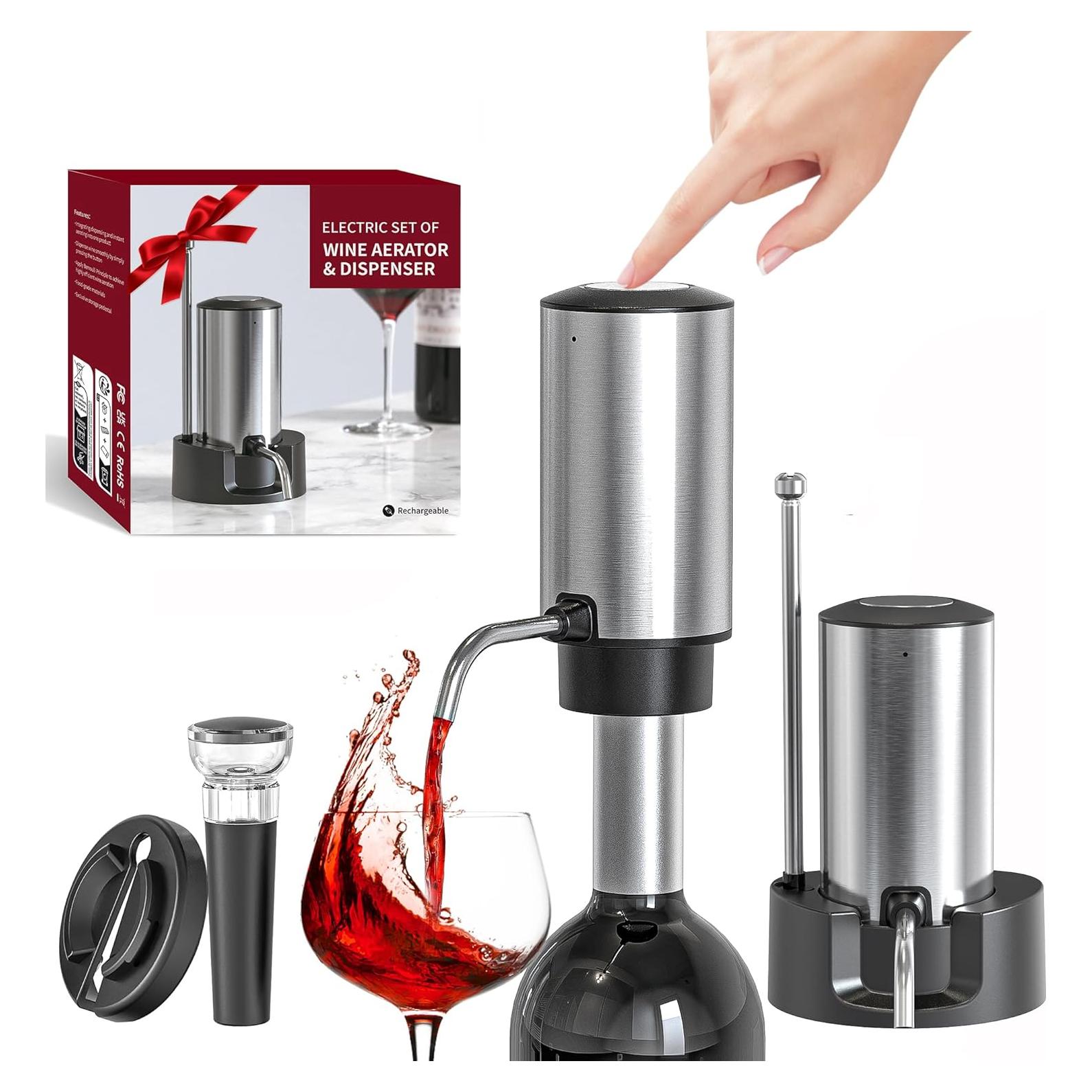 Decantador de Vino Eléctrico BGFOX con Dispensador Automático