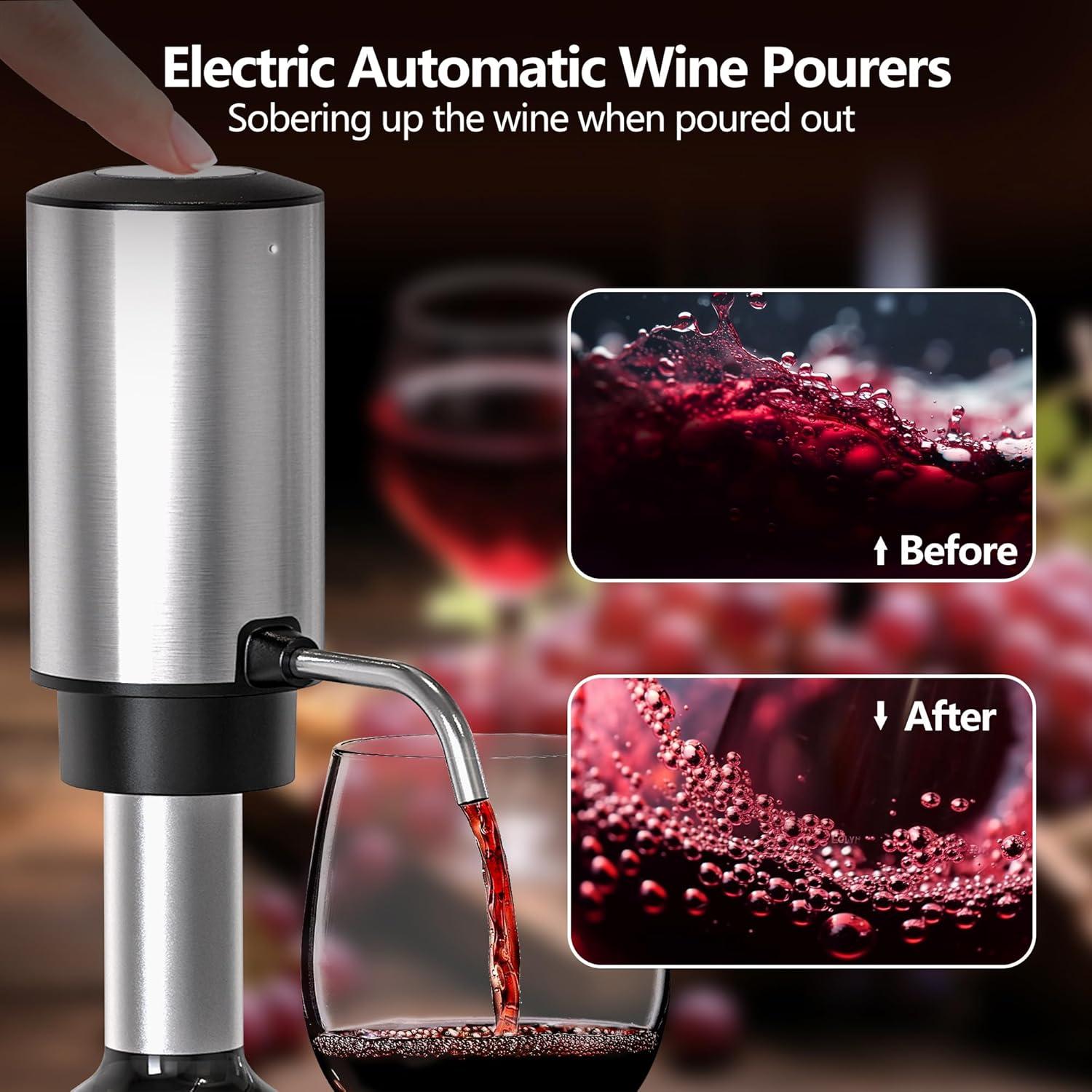 Decantador de Vino Eléctrico BGFOX con Dispensador Automático